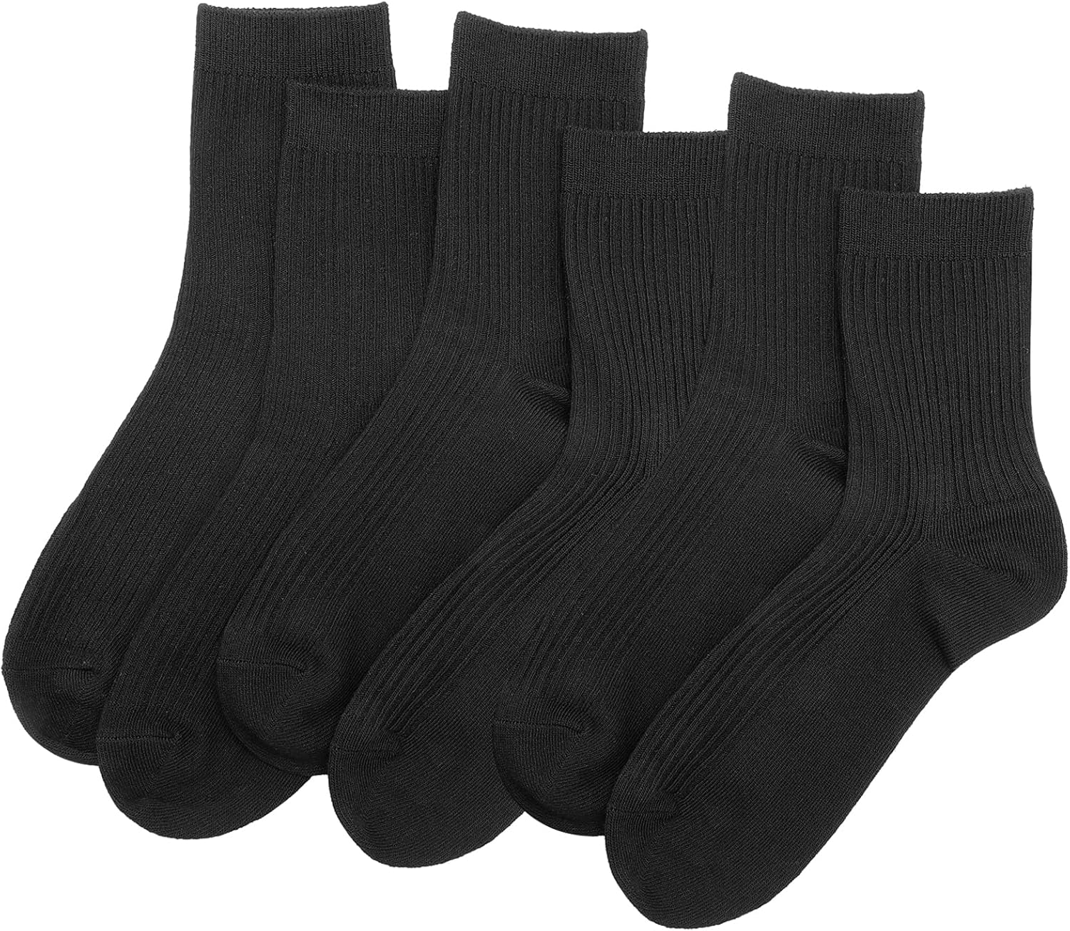 Womens Crew Socks Size 5-9 Cute Casual Athletic Crew Neutral Long Fall Cotton Socks for Women 6 Pack - Image 6