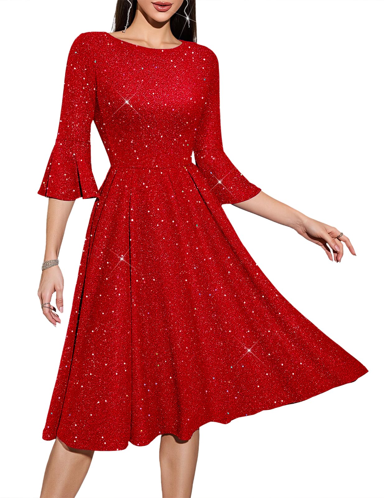 HomRain Women's Church Dresses Cocktail Tea Party Vintage Evening Dress