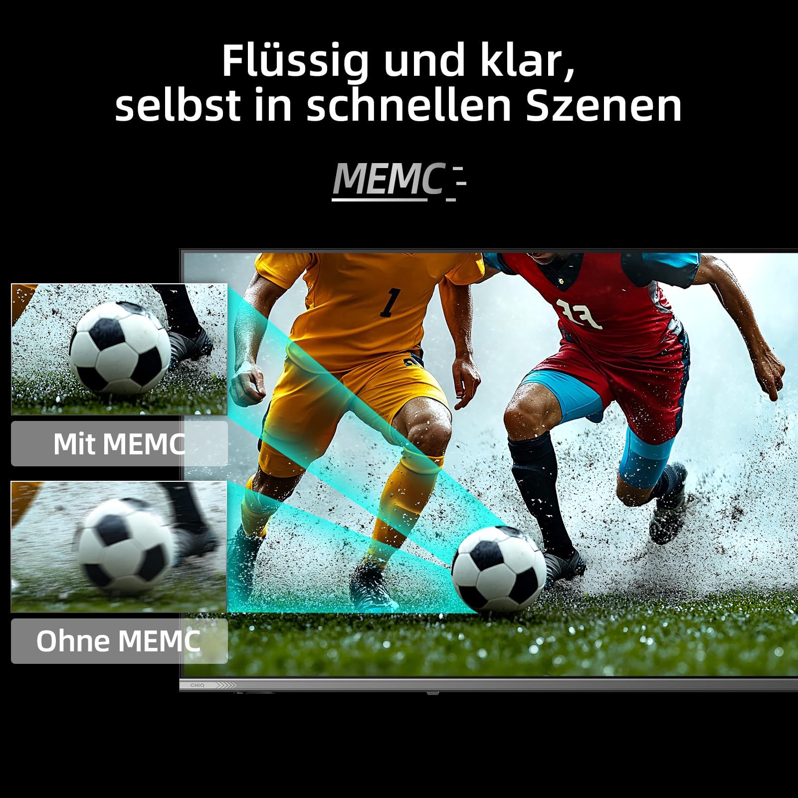 CHiQ 43 Zoll 4K UHD QLED Smart Google TV, ALLM & VRR für Spiele, MEMC | Kompatibel mit Apple AirPlay, HDR10, Sprachsteuerung, Ultra-dünnes Metal-Design, Dolby Audio, 2.4G/5G WLAN, U43QST