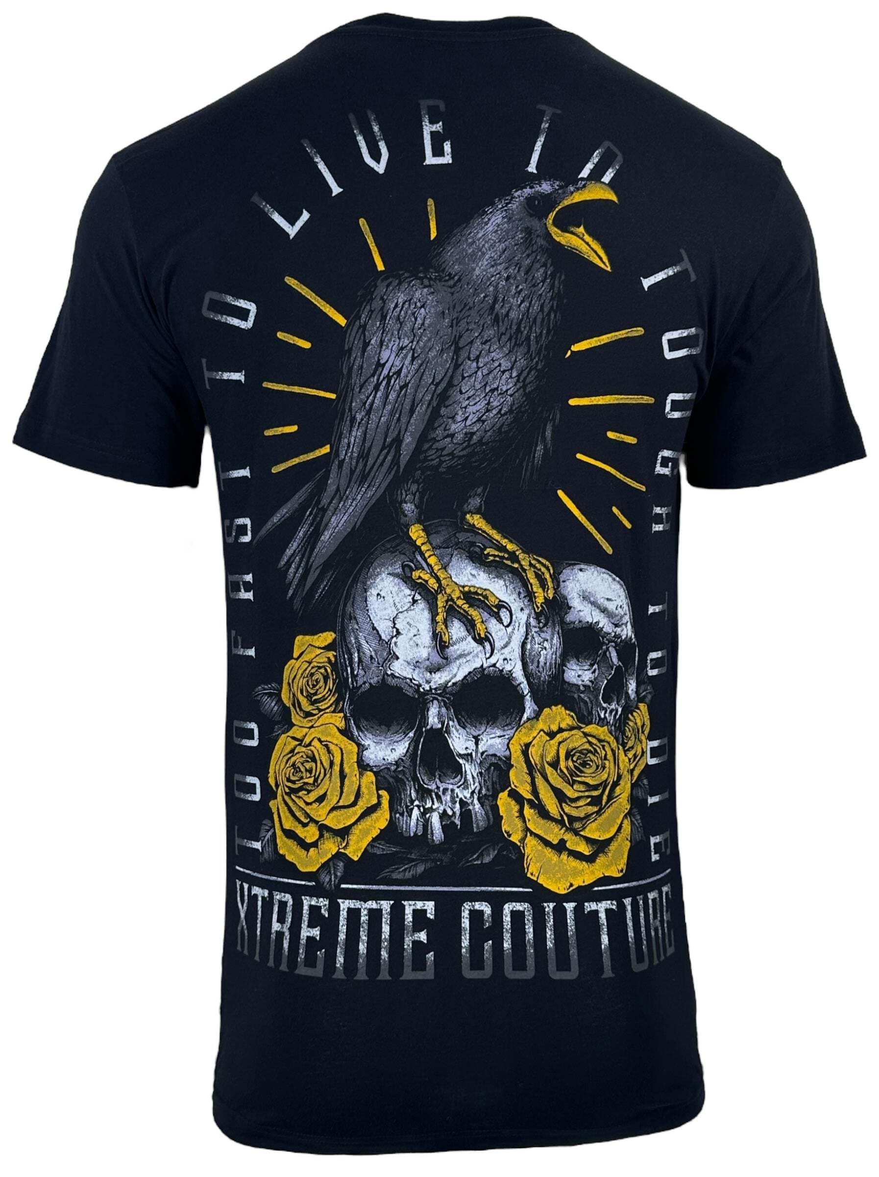 Xtreme Couture by Affliction Men's T-Shirt Crow, Black, Large