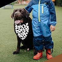 Vista 41 de Sunflower with Leaves Dog Bandana Washable Pets Scarf Triangle Adjustable Handkerchief, Double Sided Printing, Black,Sunflower (Large)