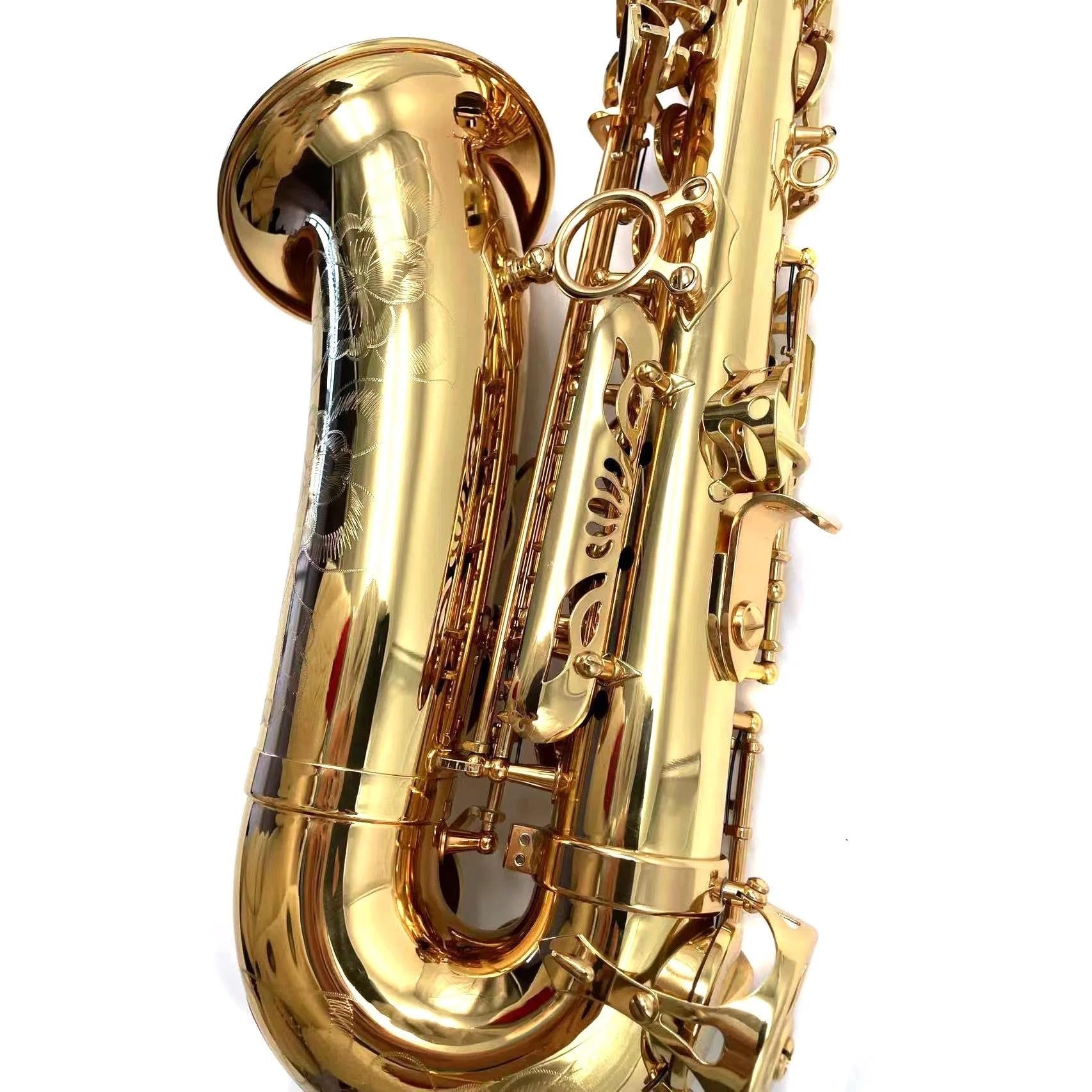 Sassofono tenore in ottone EB laccato oro