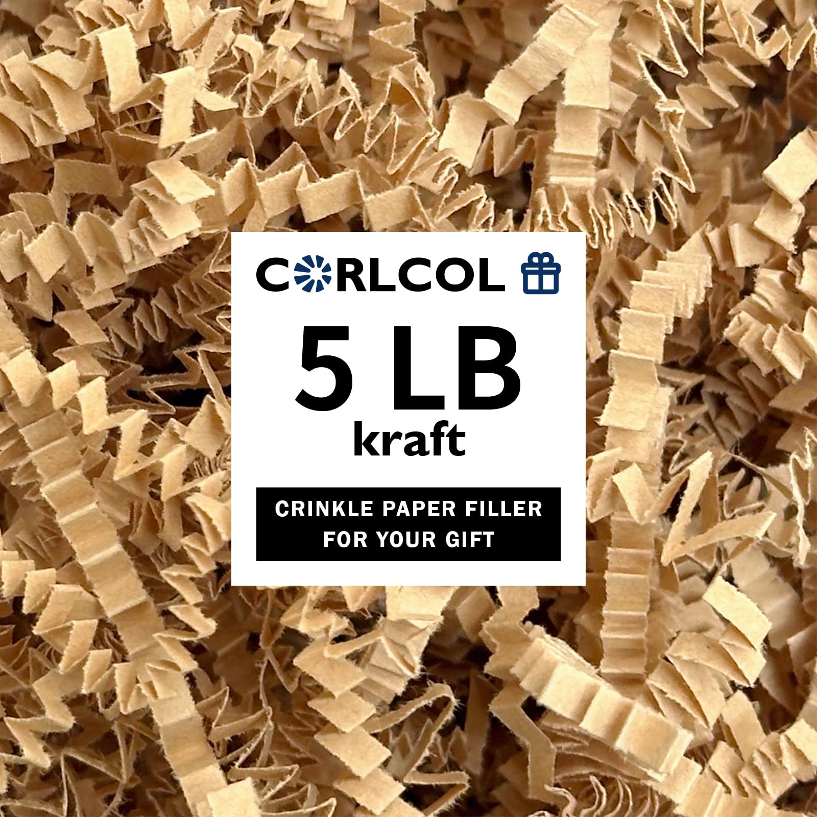 5LB Crinkle Paper Filler (Kraft, 5 LB)