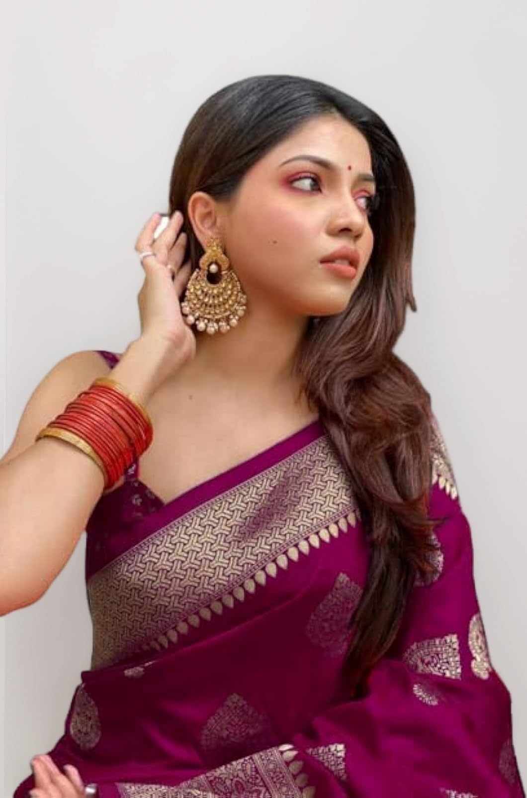 Women's Pure Kanjivaram Silk Saree Soft Design With Blouse Piece For Wedding (Pari122-51)