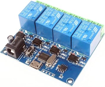 NOYITO 4-Channel Micro USB Relay Module USB Smart Control Switch USB Intelligent Control Switch