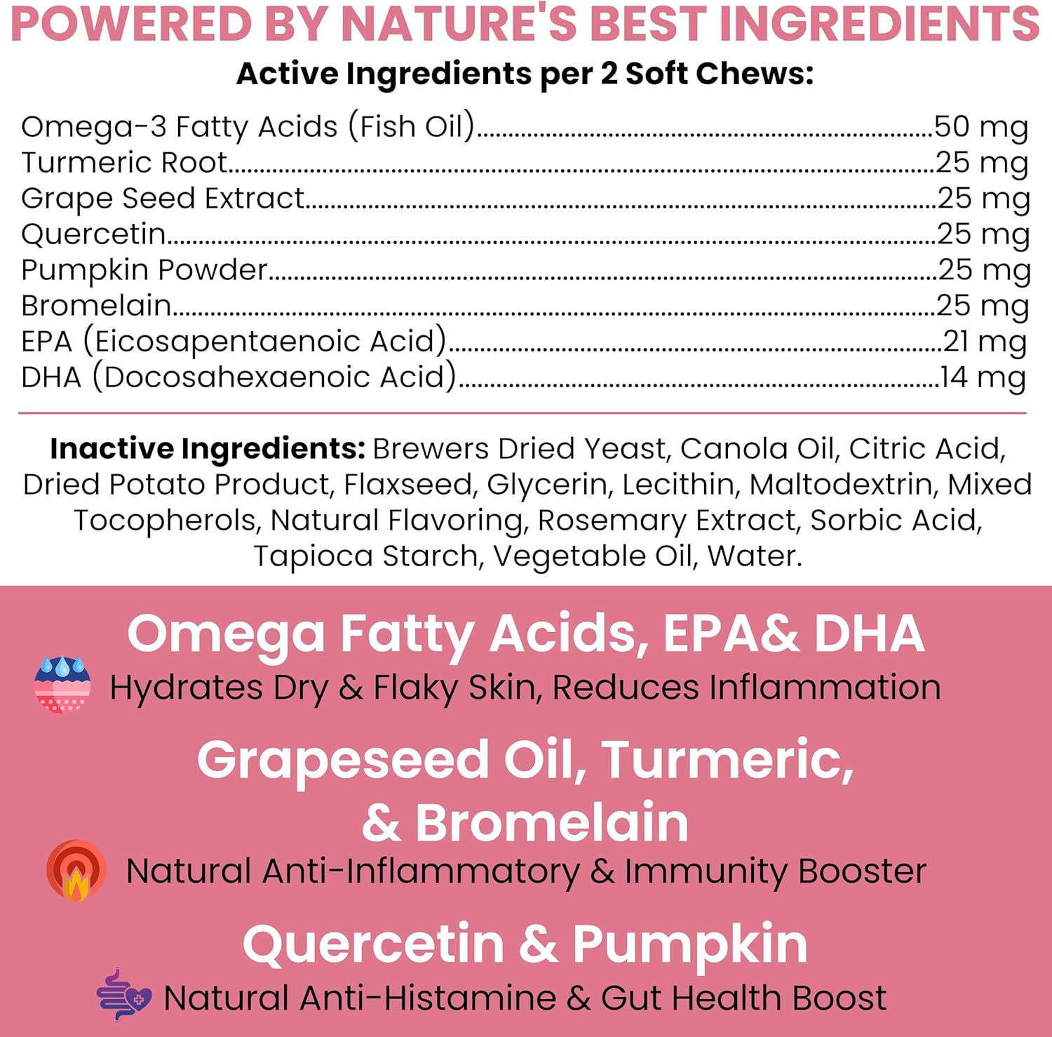 Dog Allergy Chews -180 Delicious Soft Chew Treats - Anti Itch Allergy Relief for Dogs and Cats - Boosts Immune System, Promotes Skin Health - Seasonal Treatment for Pets - Made in The USA