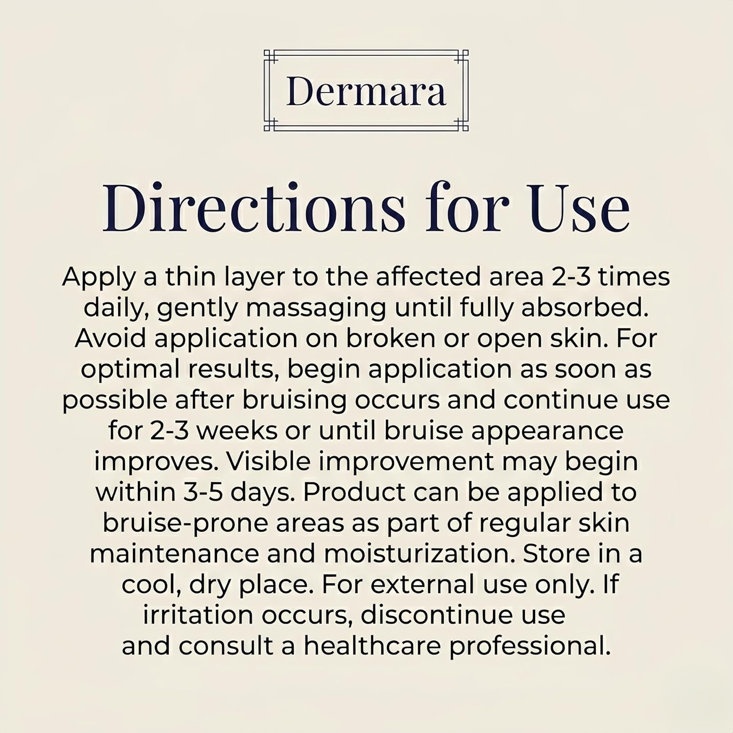 Dermara Bruise Cream - Bruise Repair & Skin Arnica Bruise Cream for Thin Skin Seniors, Vitamin K C and E, Skin Renewal, 4 Oz