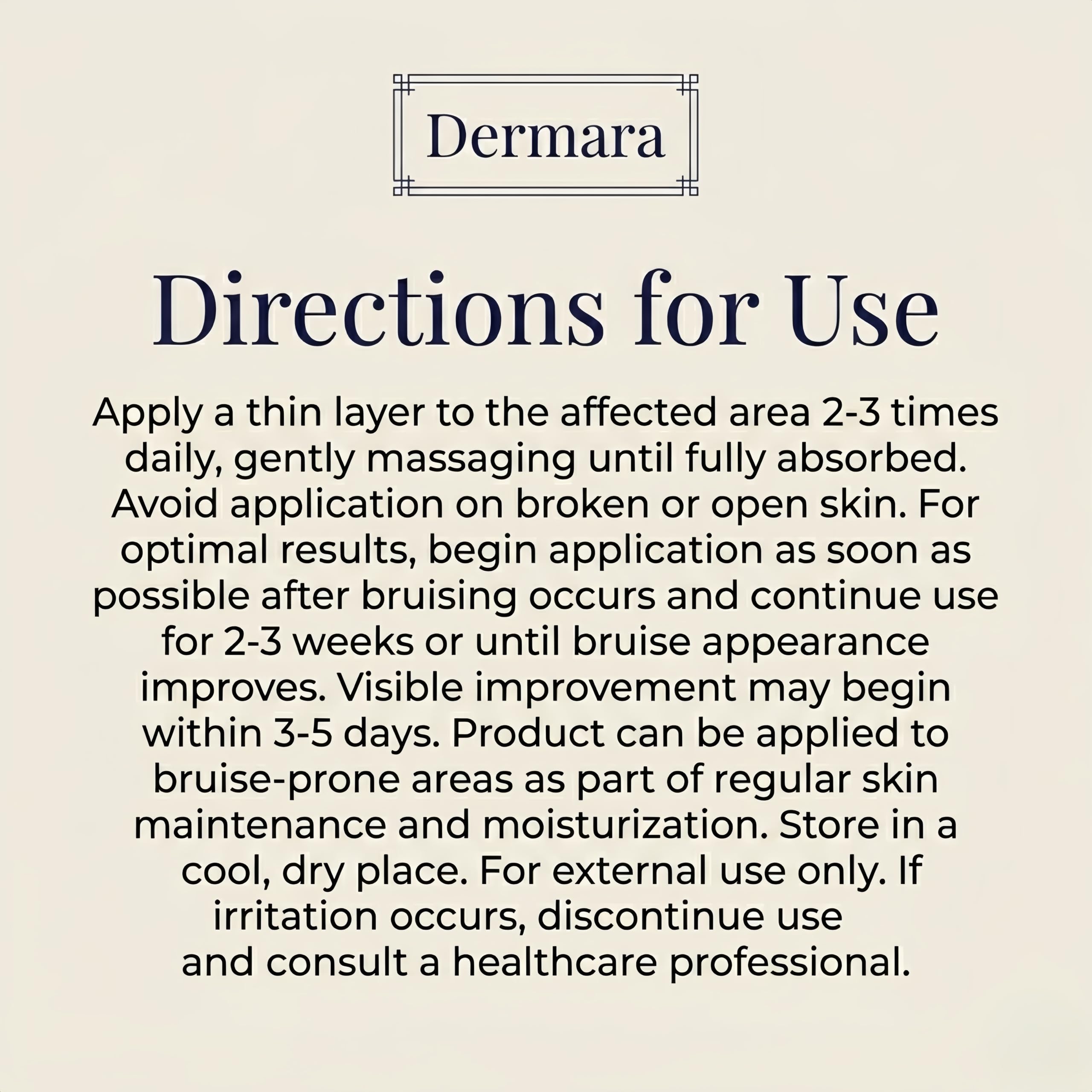 Dermara Bruise Cream with Arnica and Vitamins K, C & E, 4 Oz