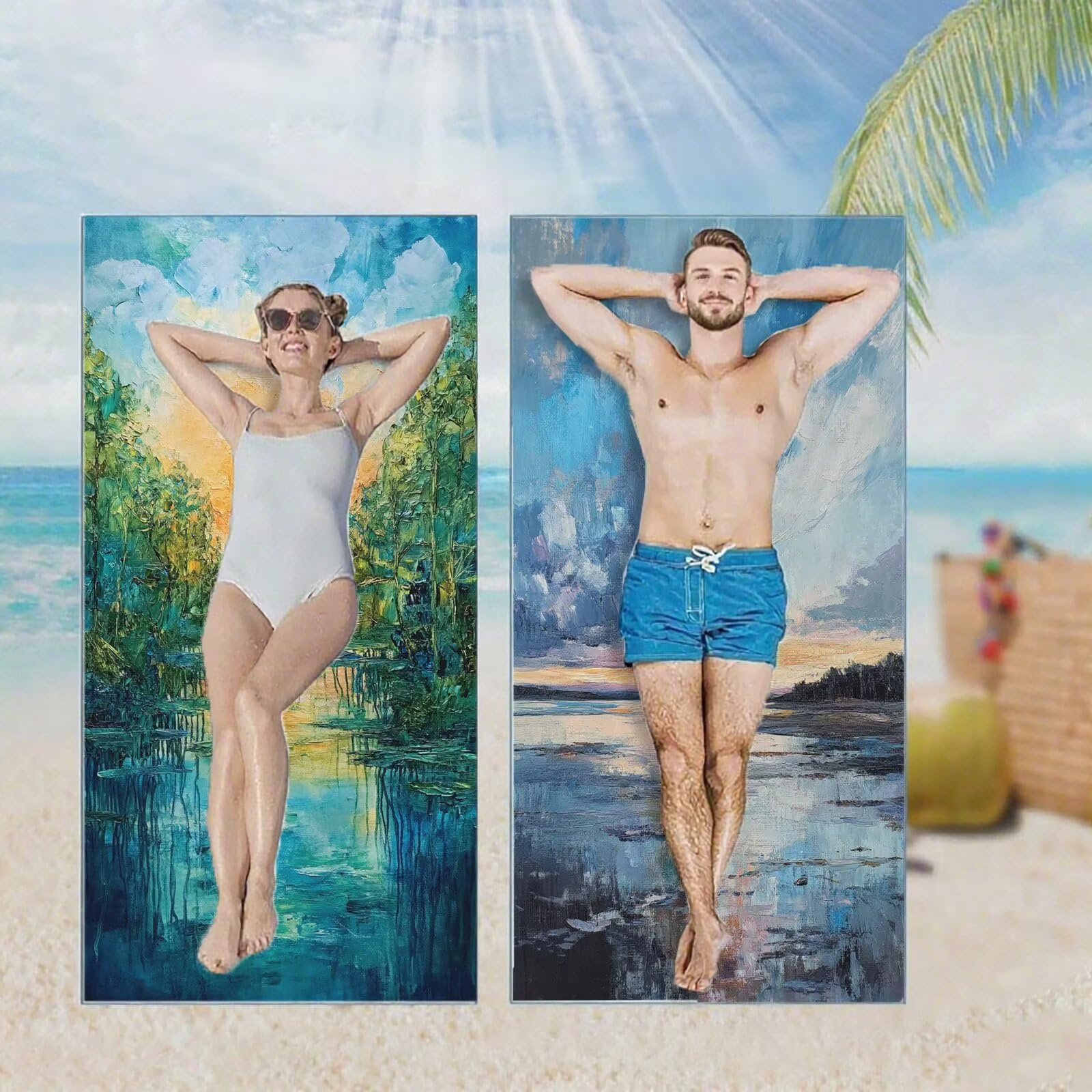 Telo Mare Asciugamano Mare Microfibra Coperta da Spiaggia Portatile da Donna Uomo Assorbente Asciugatura Rapida Anti-Sabbia Telo da Bagnocon Borsa Portaoggetti Impermeabile 200 X 100 cm Astratto B-27