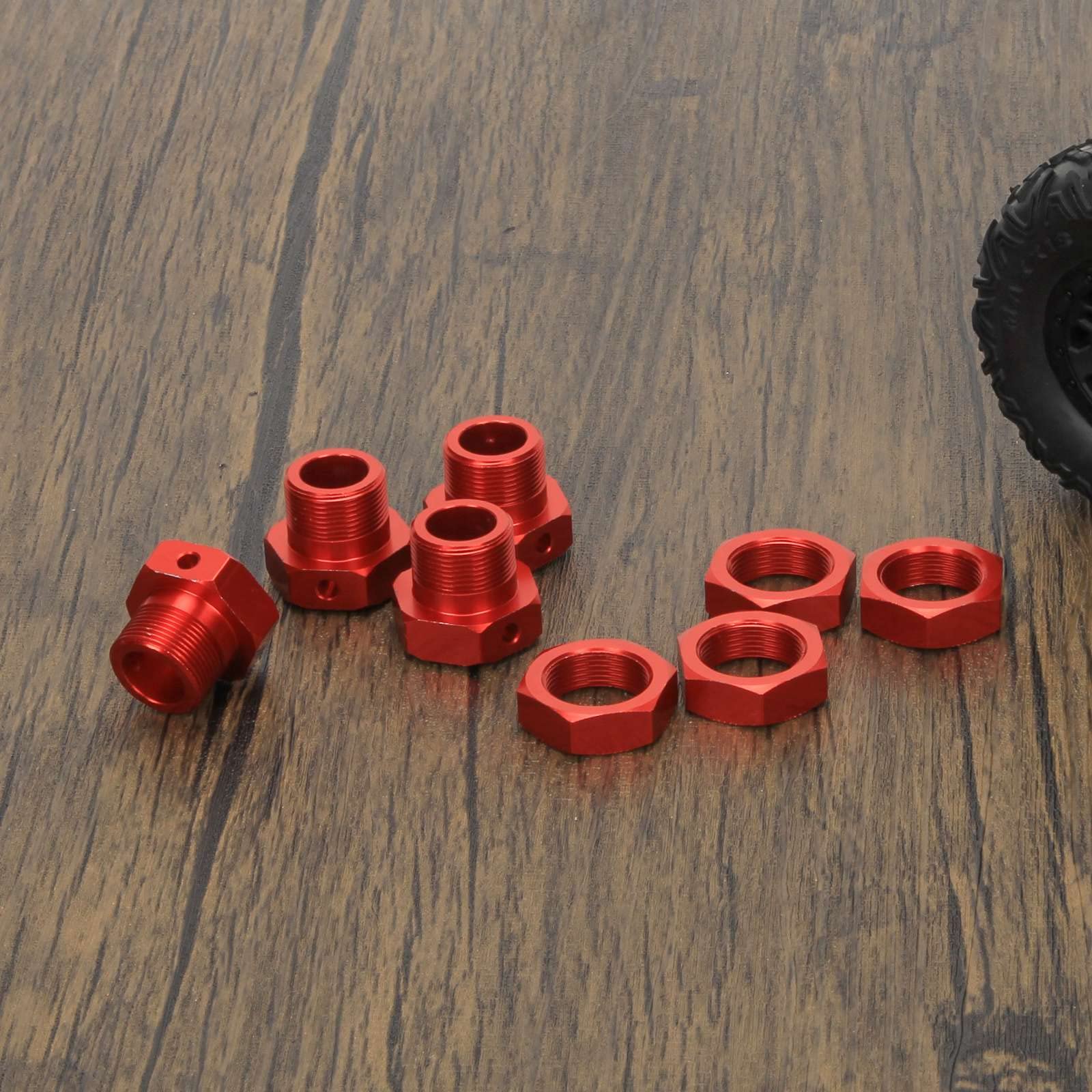 GPM Bloccaggio Ruote In Alluminio Per Arrma 1/5 Kraton/Outcast 8S - Set 4 Pezzi Arancione - ARA310929 - 3