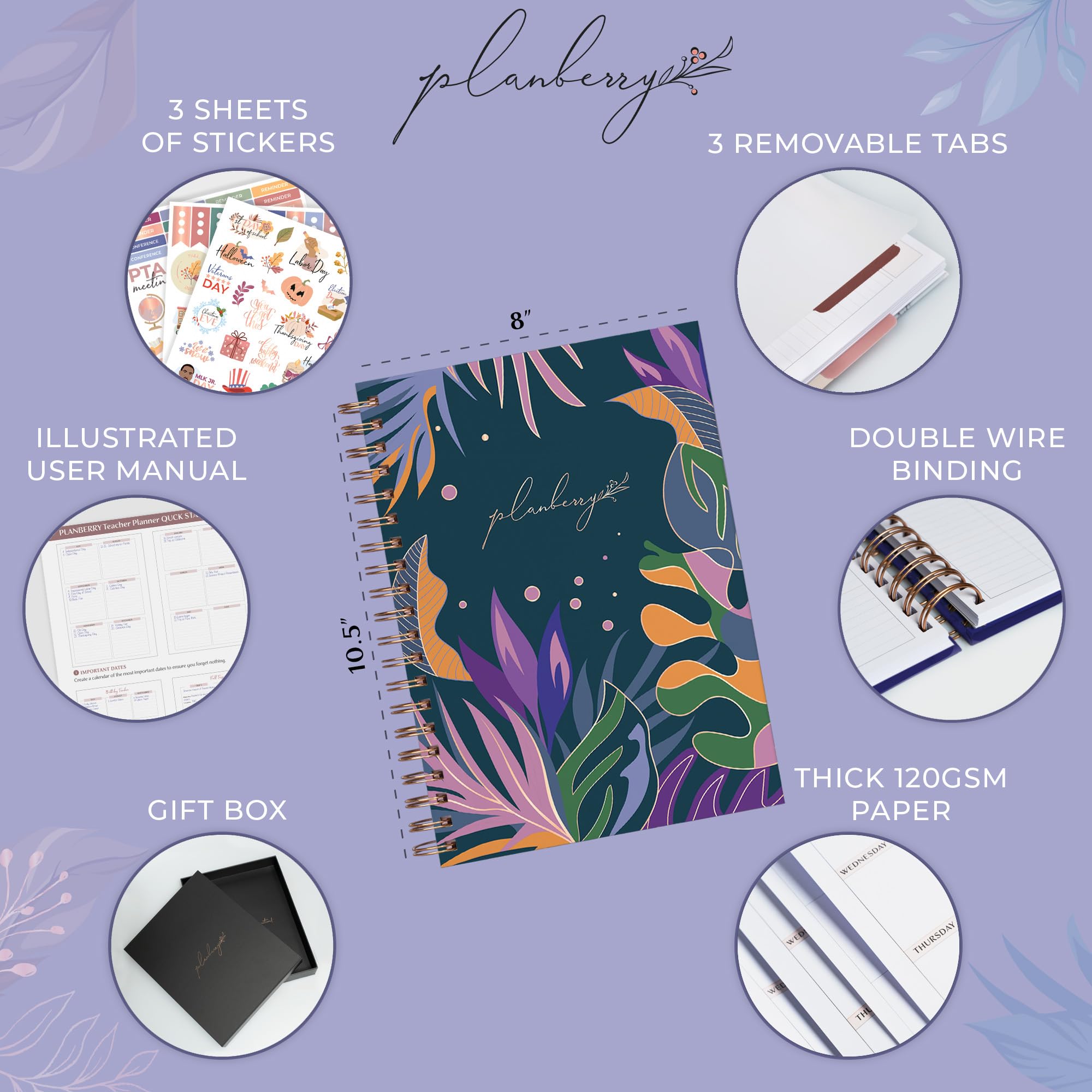 PLANBERRY Teacher Planner – Undated School Year Plan Book For Teachers With - View #3