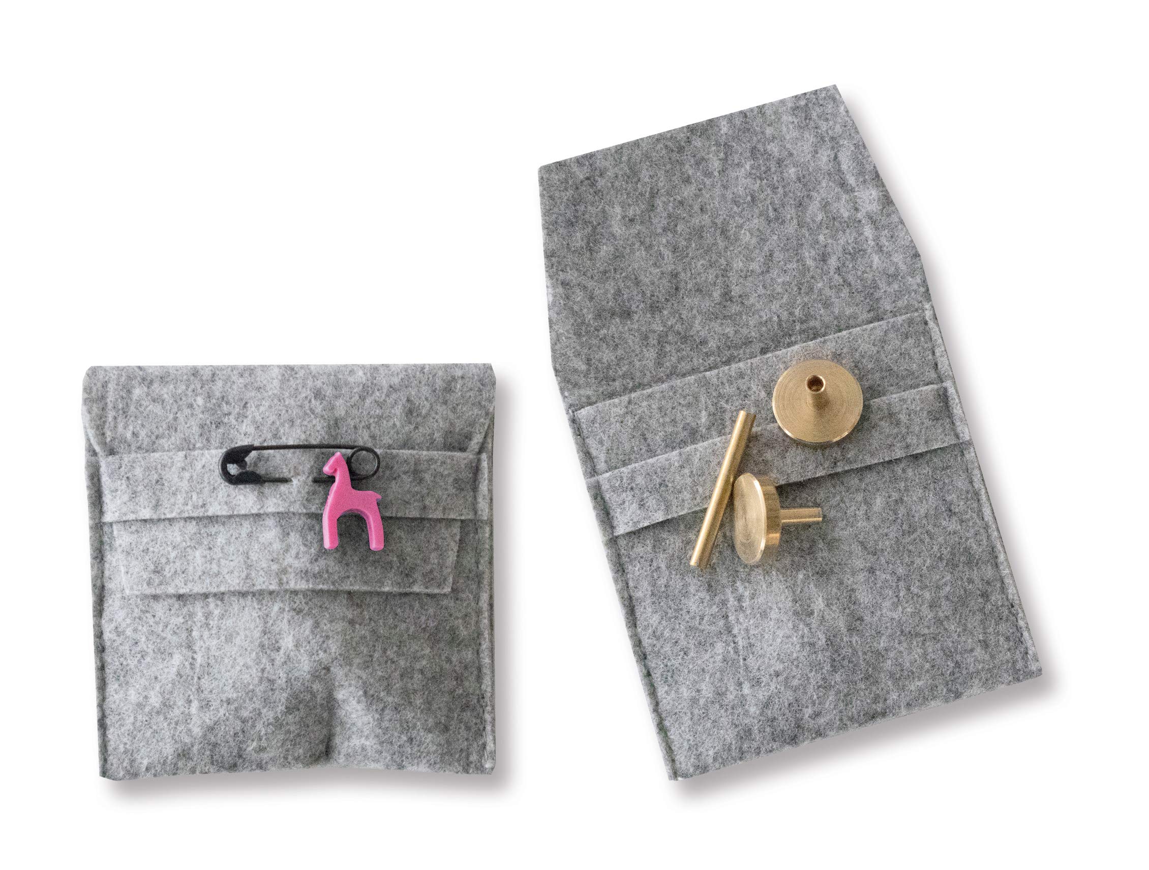 PERFECT I/C FELT CASE - Perfect: Knitting Pins: Double-Ended: Sets of Five: In Felt Case: Assorted Sizes - Pony