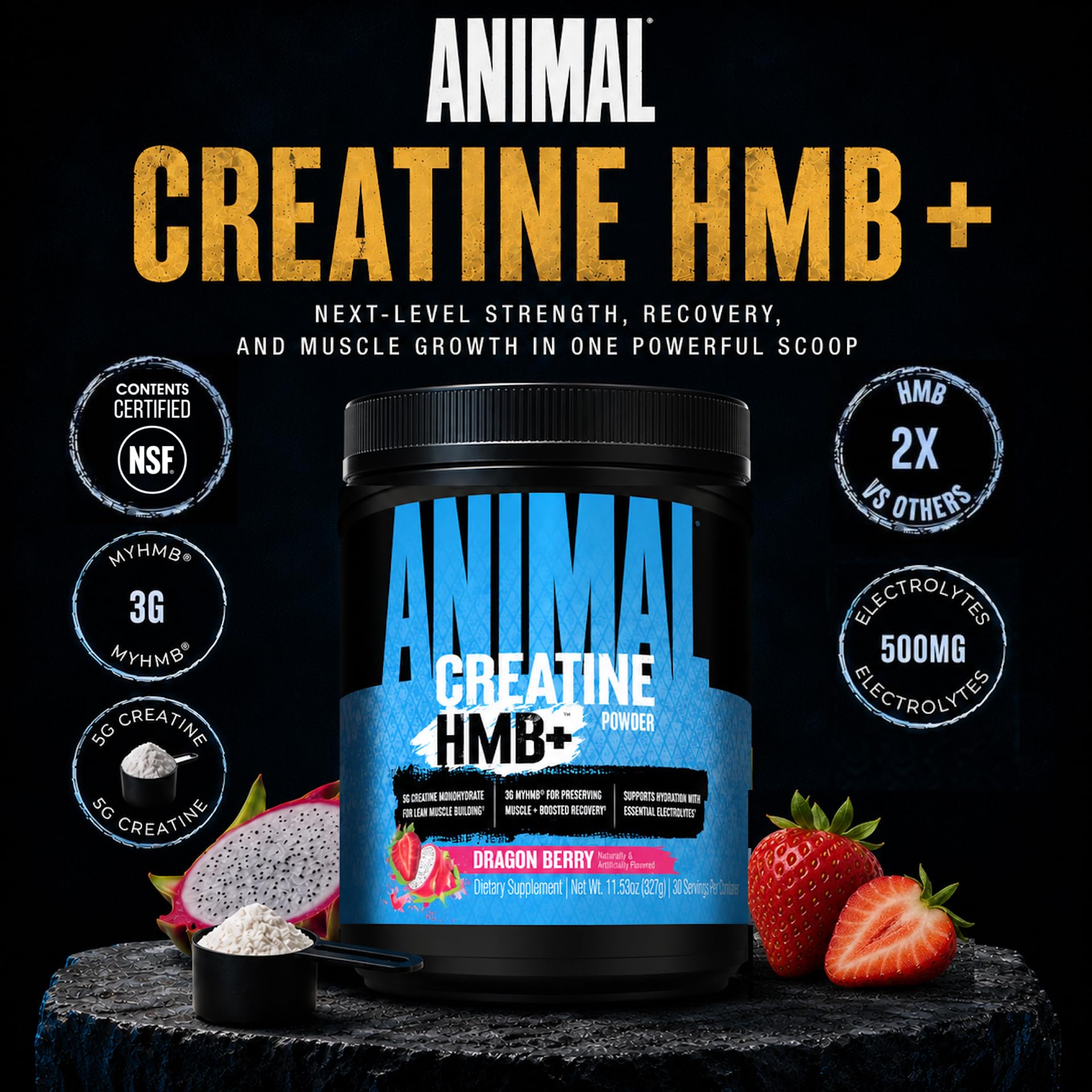 Amazon.com: Animal Creatine HMB Powder – 3g myHMB + 5g Creatine