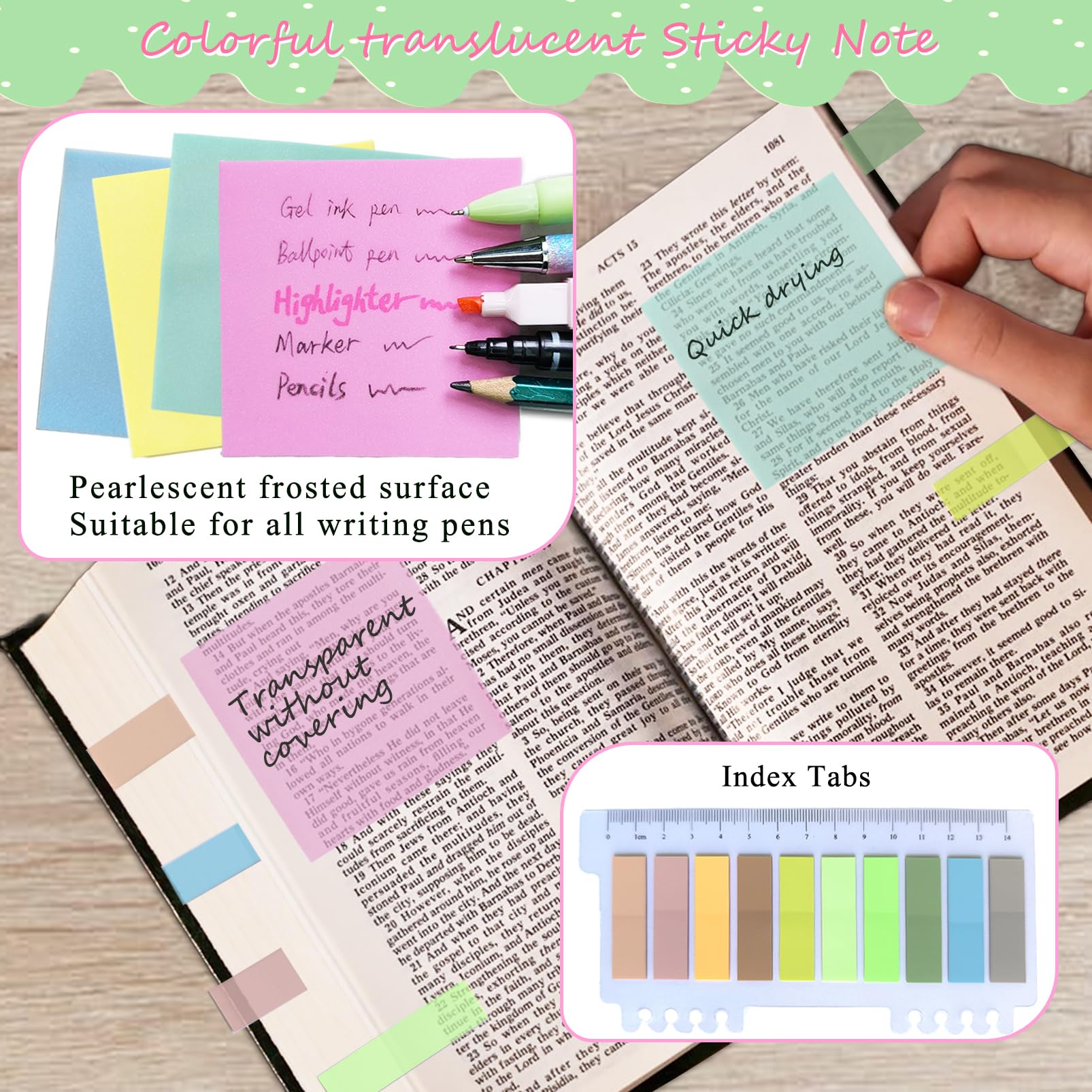 SHINYHARBOR Suministros de estudio bíblico para mujeres y estudiantes, kit bíblico de estudio, accesorios esenciales para el estudio escolar con estuche, bolígrafos y recambios, pestañas de la Biblia