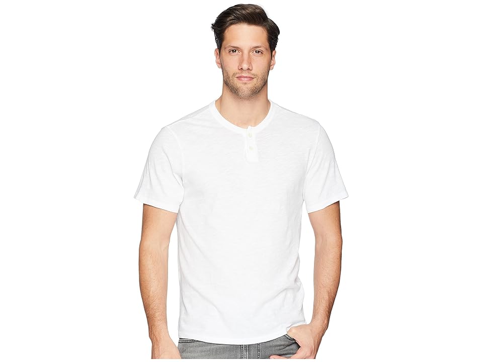 

Joe's Jeans Wintz Short Sleeve Slub Henley (White) Men's Clothing