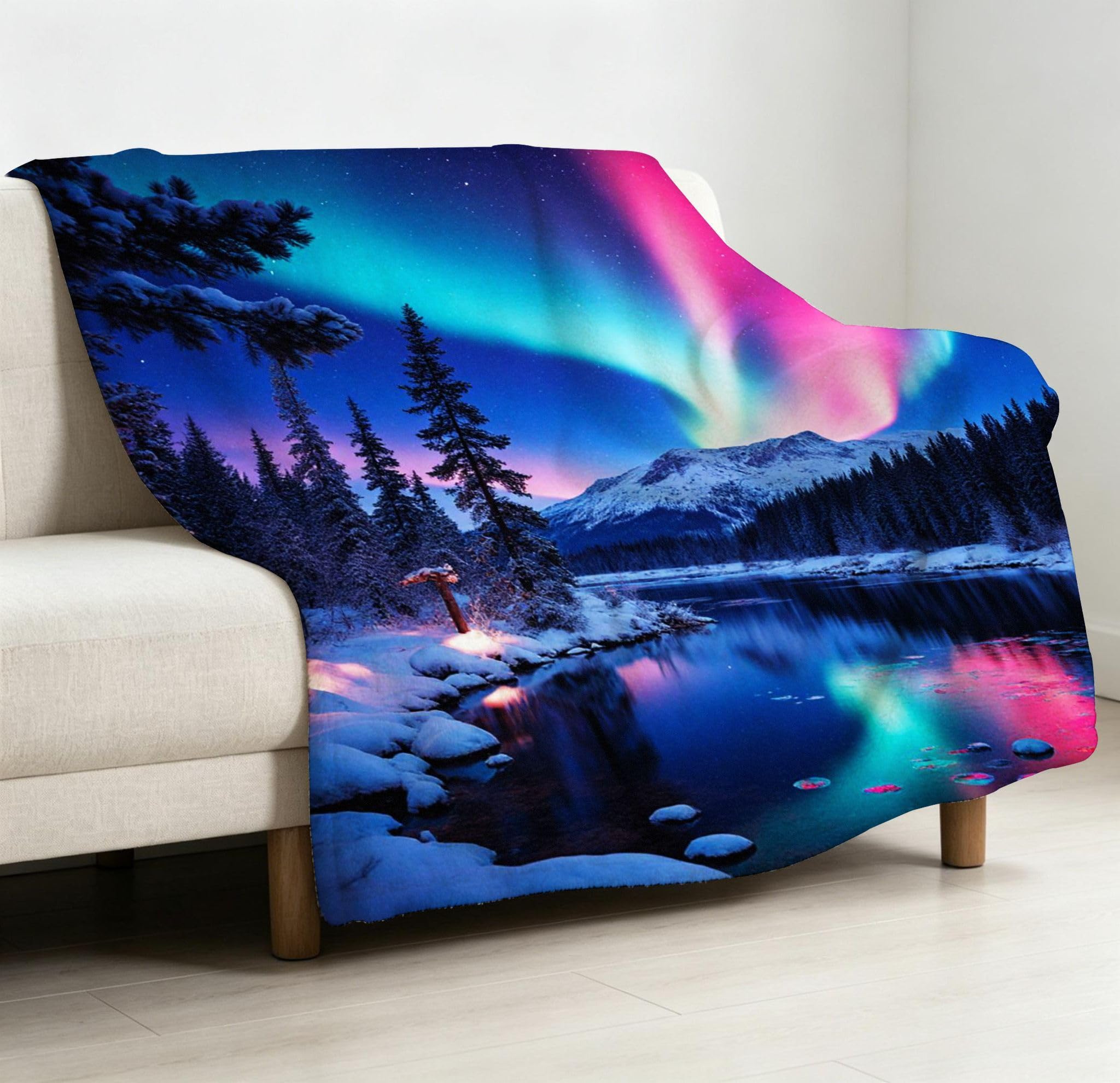 Manta de Forro Polar 240x260 cm, Río Azul, AQ102