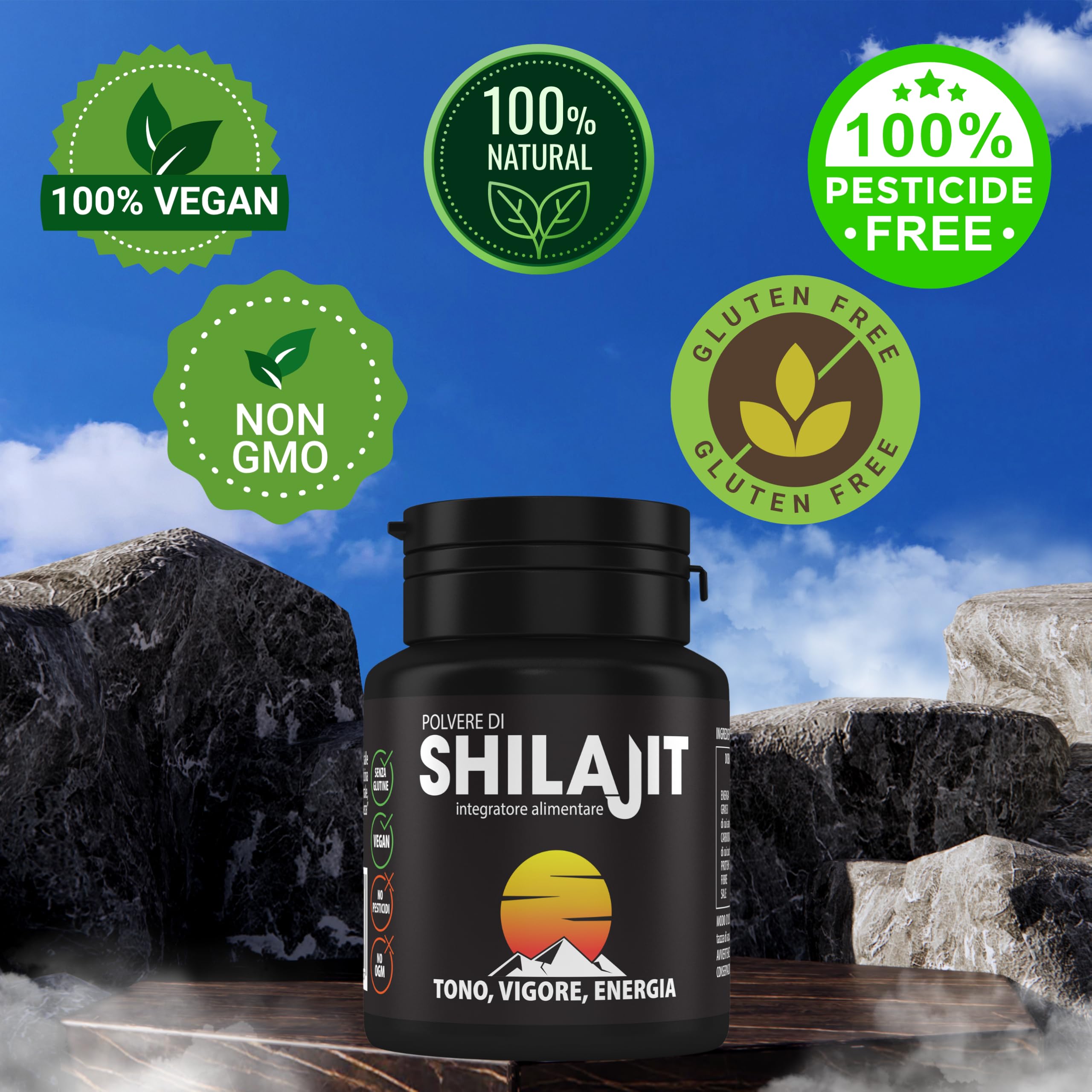 Shilajit himalayano puro resina - Integratore alimentare in polvere 50 gr