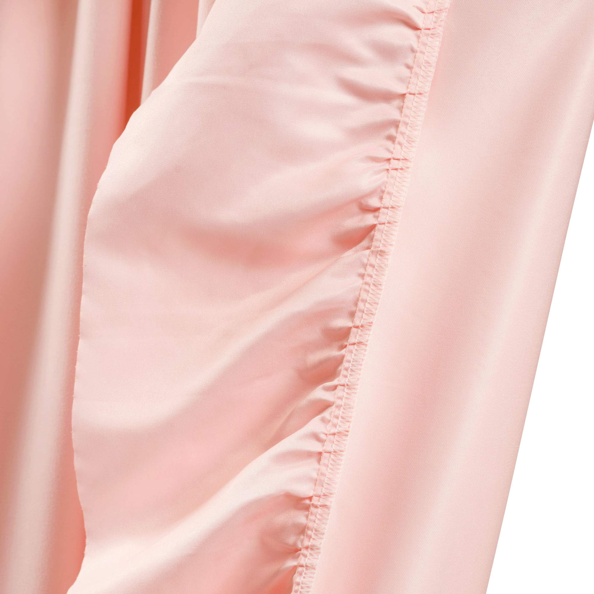 Lush Decor Reyna Rideaux de fenêtre à Volants pour Salon, Salle à Manger, Chambre à Coucher, 137,2 x 213,4 cm (l x L), Rose pâle