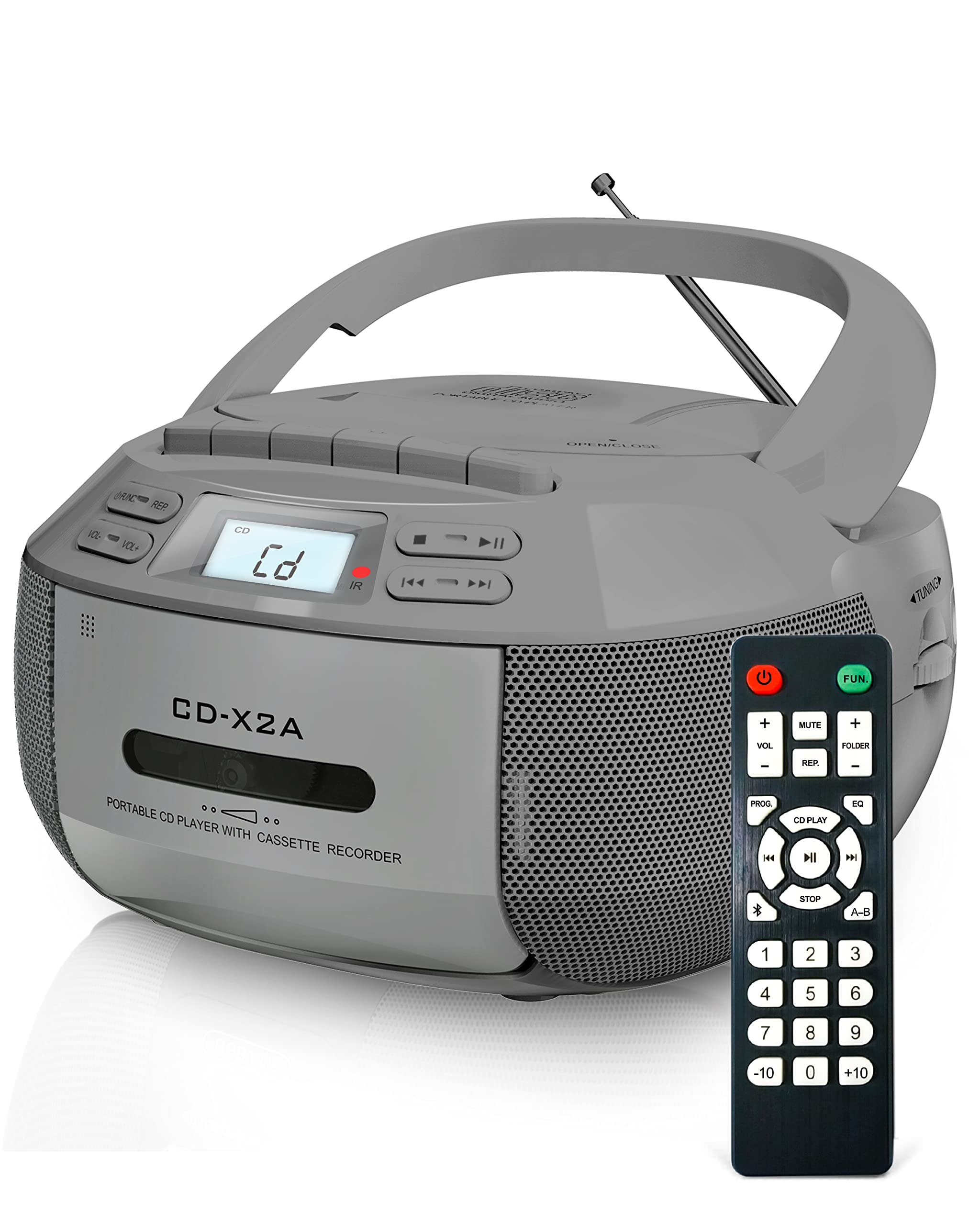 Greadio Portable CD Player Boombox 