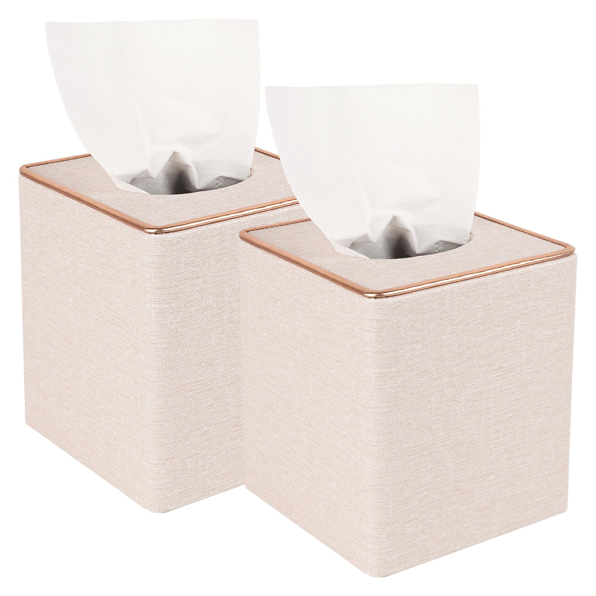 Boîte à mouchoirs en papier à fermeture magnétique distributeur similicuir lot de 2