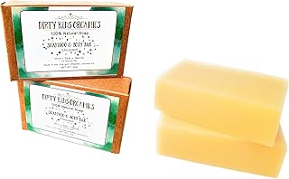 2 Pack Baby & Kid Shampoo & Body Wash Bar Soap 4 Oz Long Lasting Bars | Natural & Organic Formula For Head, Face, Body & Hair | No Scents, No Colors, No Additives | Dirty Kids Organics