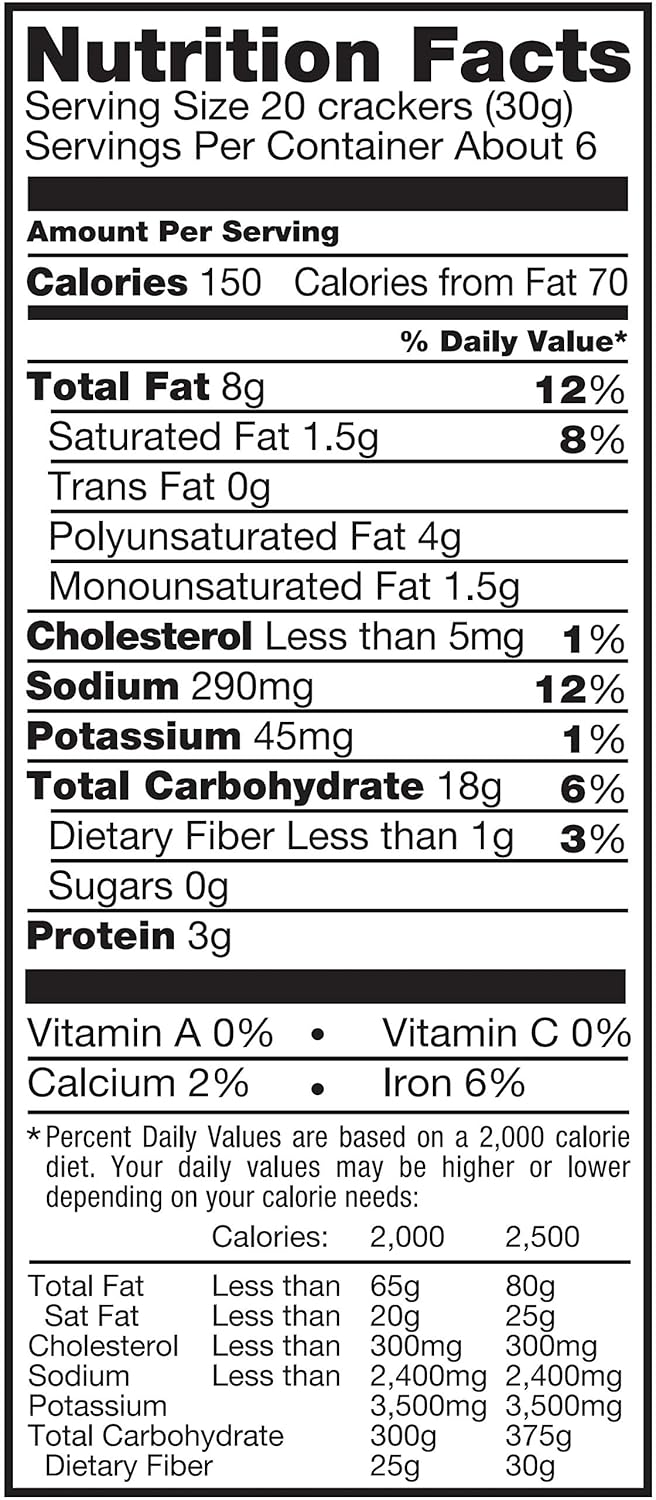 Flavor Originals Better Cheddars Baked Snack Crackers, 7 Ounce (Pack of 6)