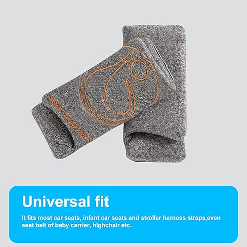Miniatura 6 de Innokids Juego de fundas para correa de asiento de automóvil para bebés y niños, con almohadilla para la entrepierna, diseño antideslizante para
