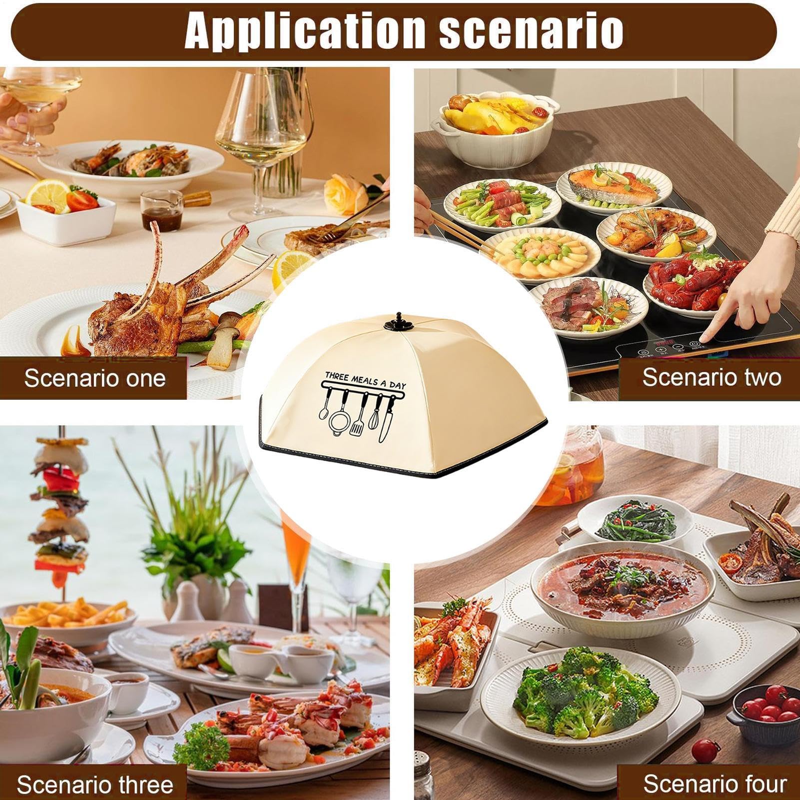 Cloche alimentaire – Protection thermique pliable innovante avec doublure isolante, maintient la température optimale pendant des heures, bord élastique pour une étanchéité optimale | Isolation