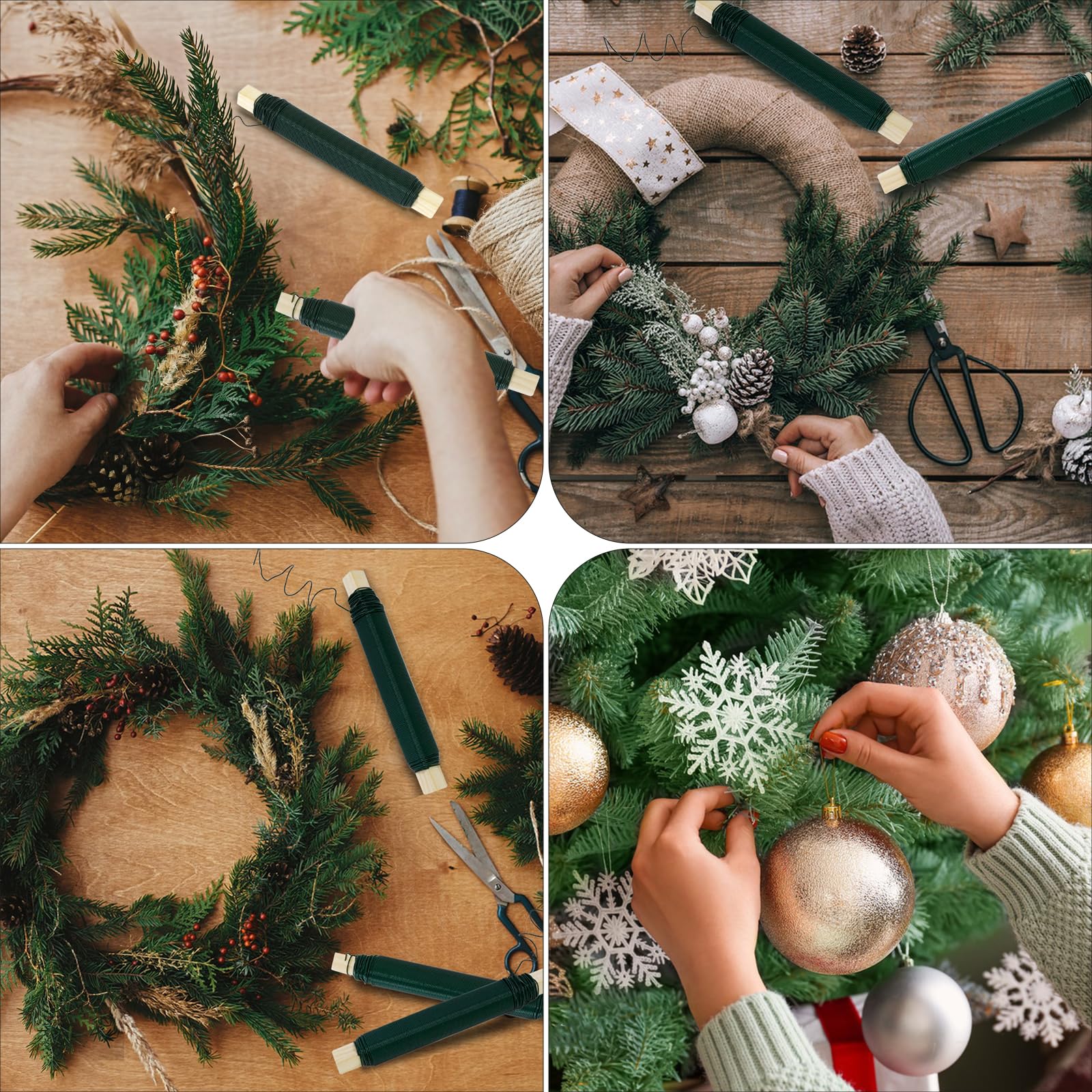 Filo Di Ferro Verde Per Piante E Artigianato - 4 Pezzi, Legare Fiori E Sostenere Piante - Foto 5