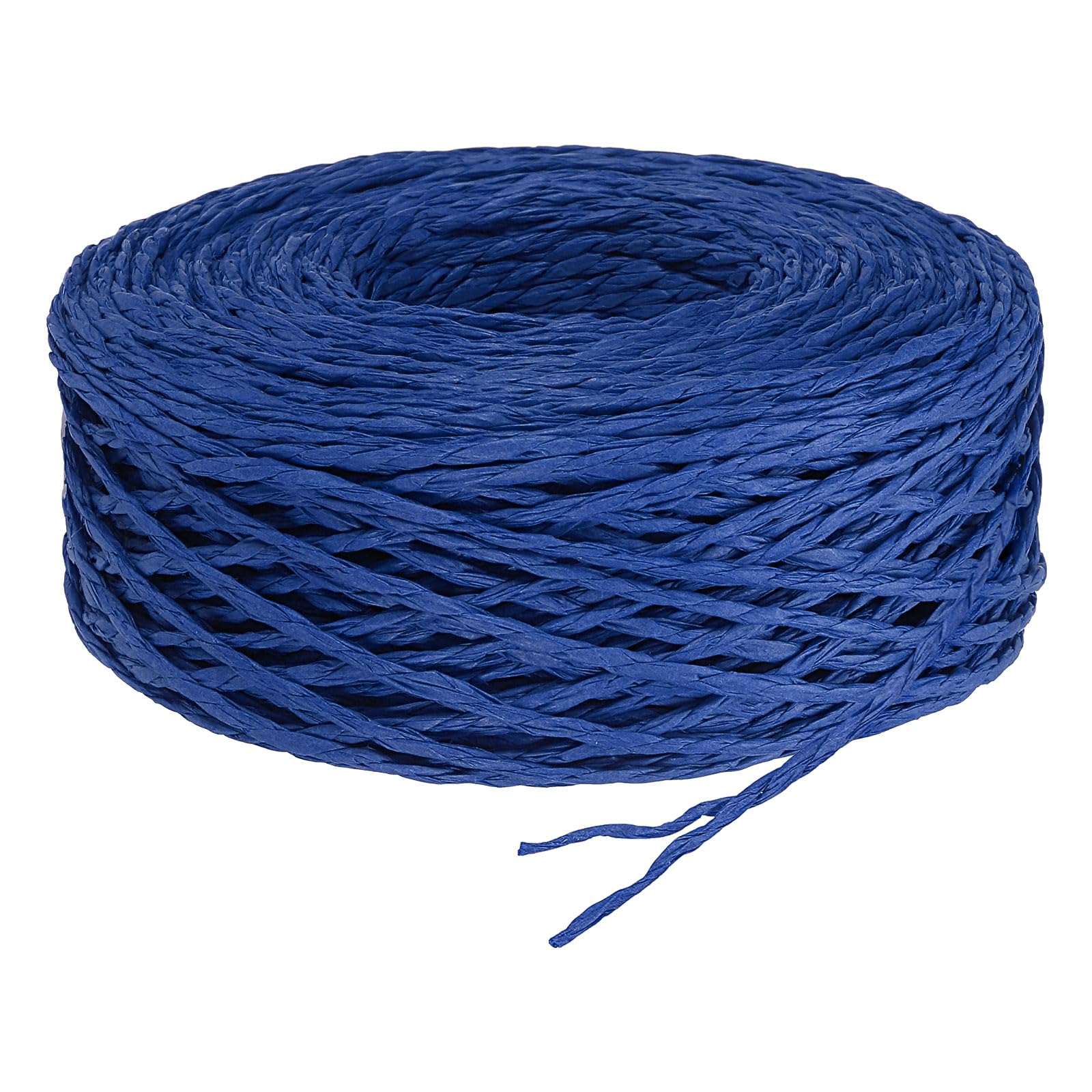 PATIKIL 328 Feet Raffia Ribbon, Raffia Yarn Paper Rope Twine String for Crochet Bags Craft Festival Gifts Bouquets Wrapping, Dark Blue