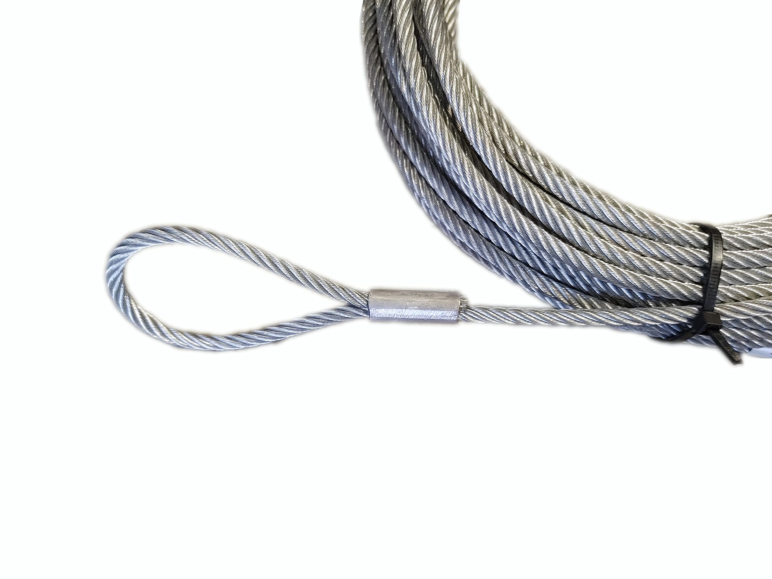 Cuerda de acero de 10 mm de grosor, 15 m de longitud, con ojales, cable de acero con ojales, cable de acero fiable con 2 trabillas, tensor de cuerda, cuerda fuerte