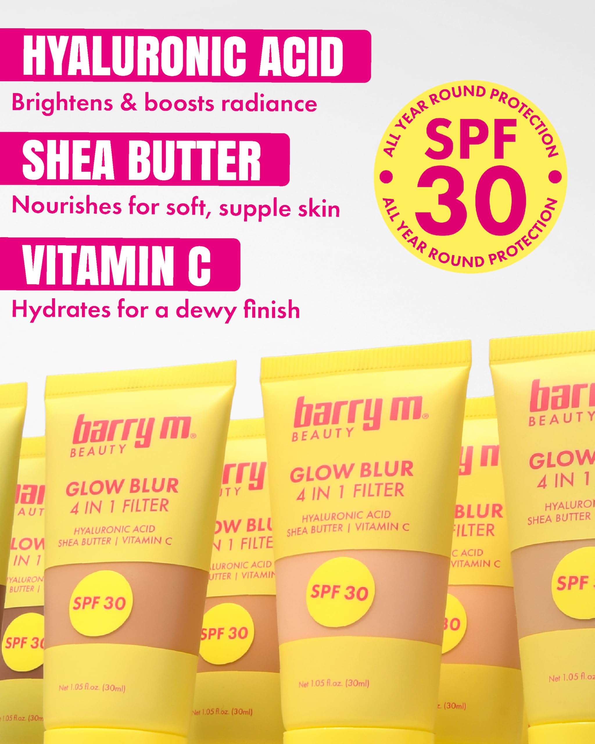 Barry M Glow Blur 4 in 1 Tinted Moisturiser, Shade Deep, 30 ml (Pack of 1) - Image 4
