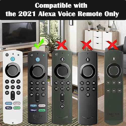 Miniatura 6 de Firestickremote - Funda universal para control remoto de TV, funda para control remoto con cordón que brilla en la oscuridad, color blanco