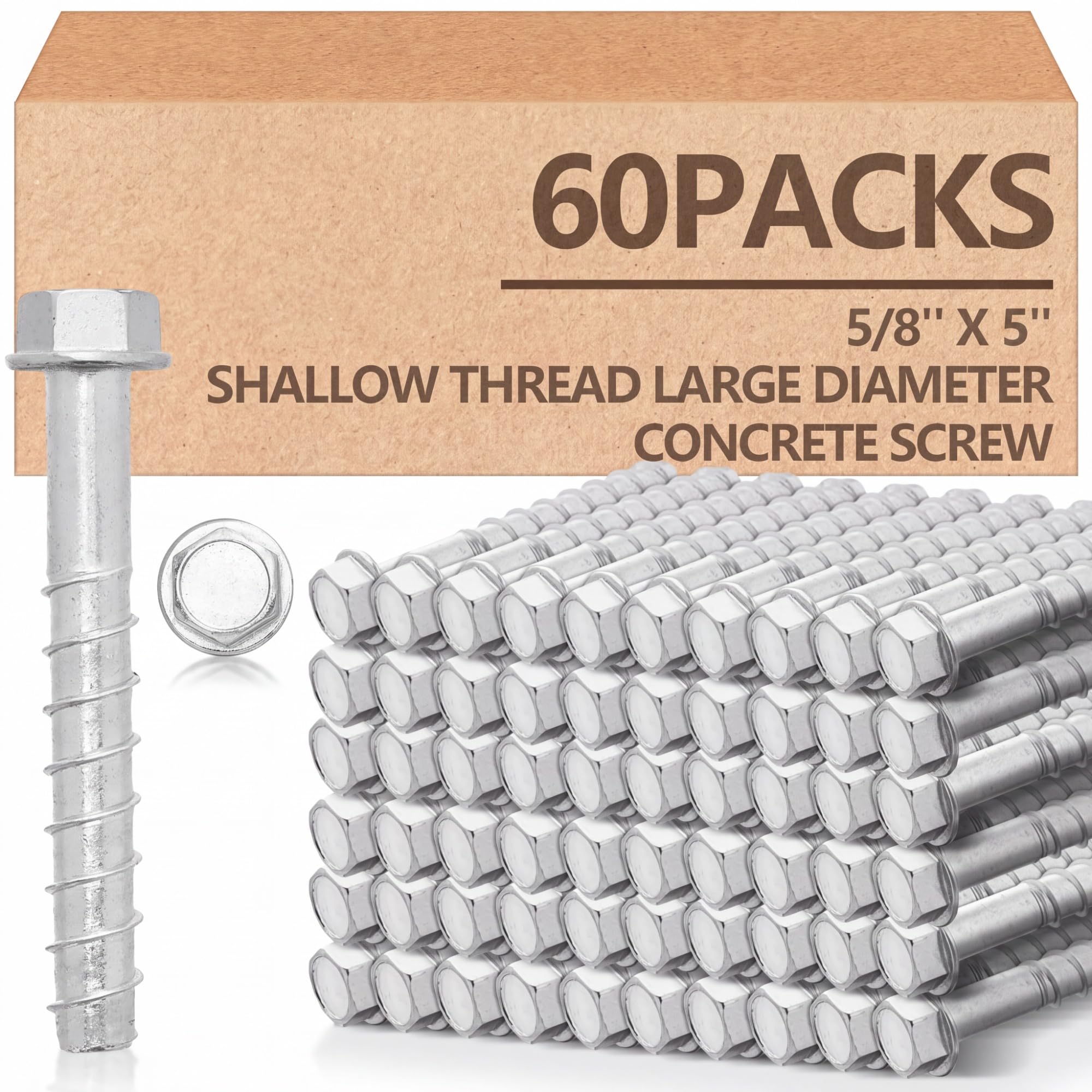 Concrete Anchors & Screws - 50 Pack -9 Concrete Anchors & Screws - 50 Pack -9