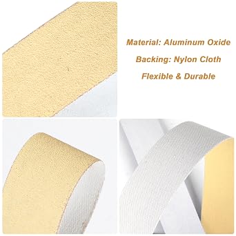 5 Grits Emery Cloth Roll with Dispenser, 150 240 320 400 600 Grits Abrasive Sand Paper for Metal and Wood Furniture - 6M Yellow Sandpaper Rolls