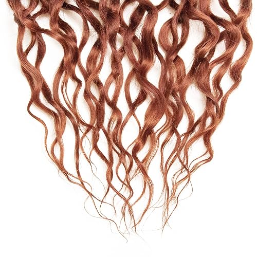 Miniatura 386 de 8 paquetes de rastas de cabello sintético de ganchillo de 18 pulgadas, rastas sintéticas bohemias con extremos rizados, cabello de ganchillo suave