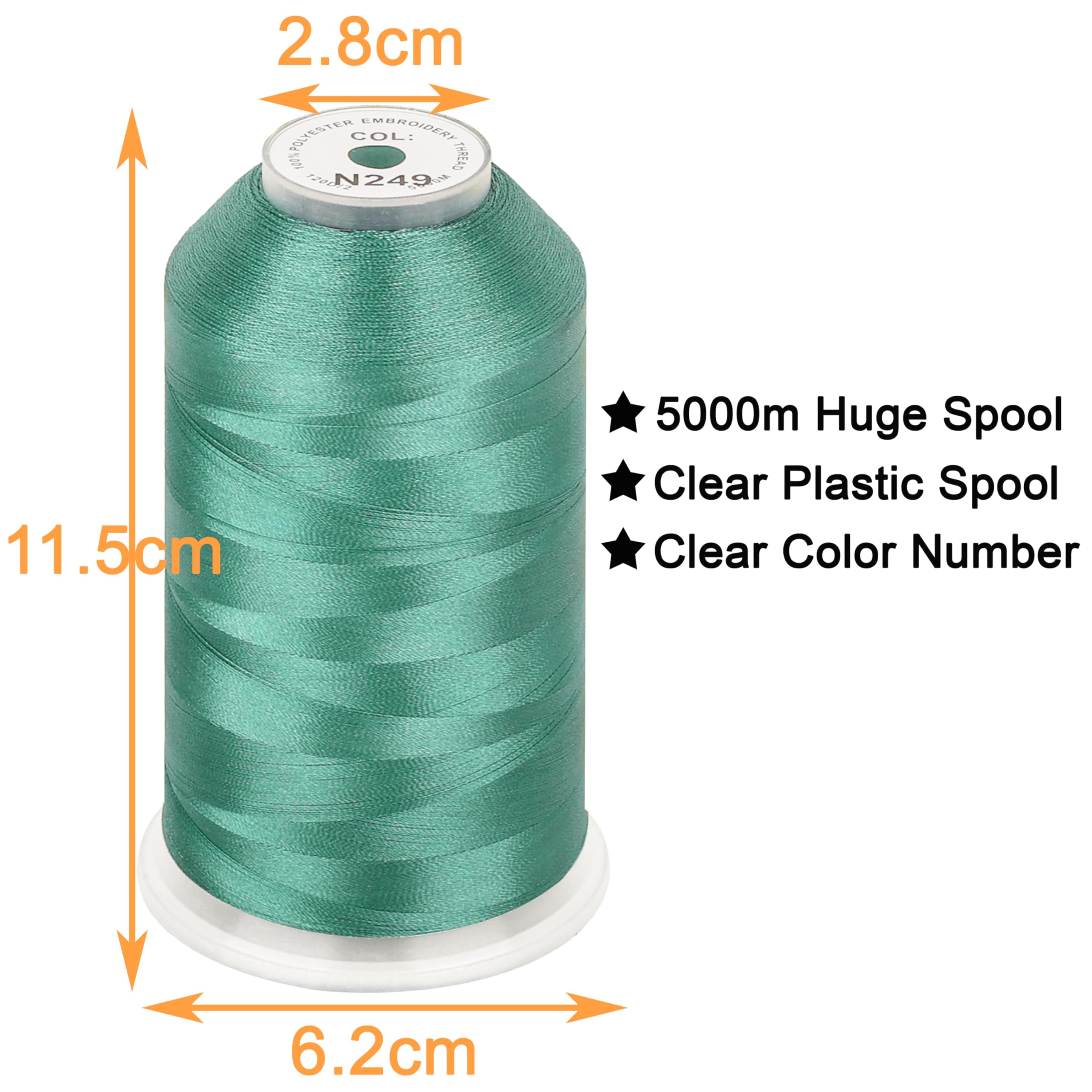 Amazon.com: New brothread - Single Huge Spool 5000M Each Polyester