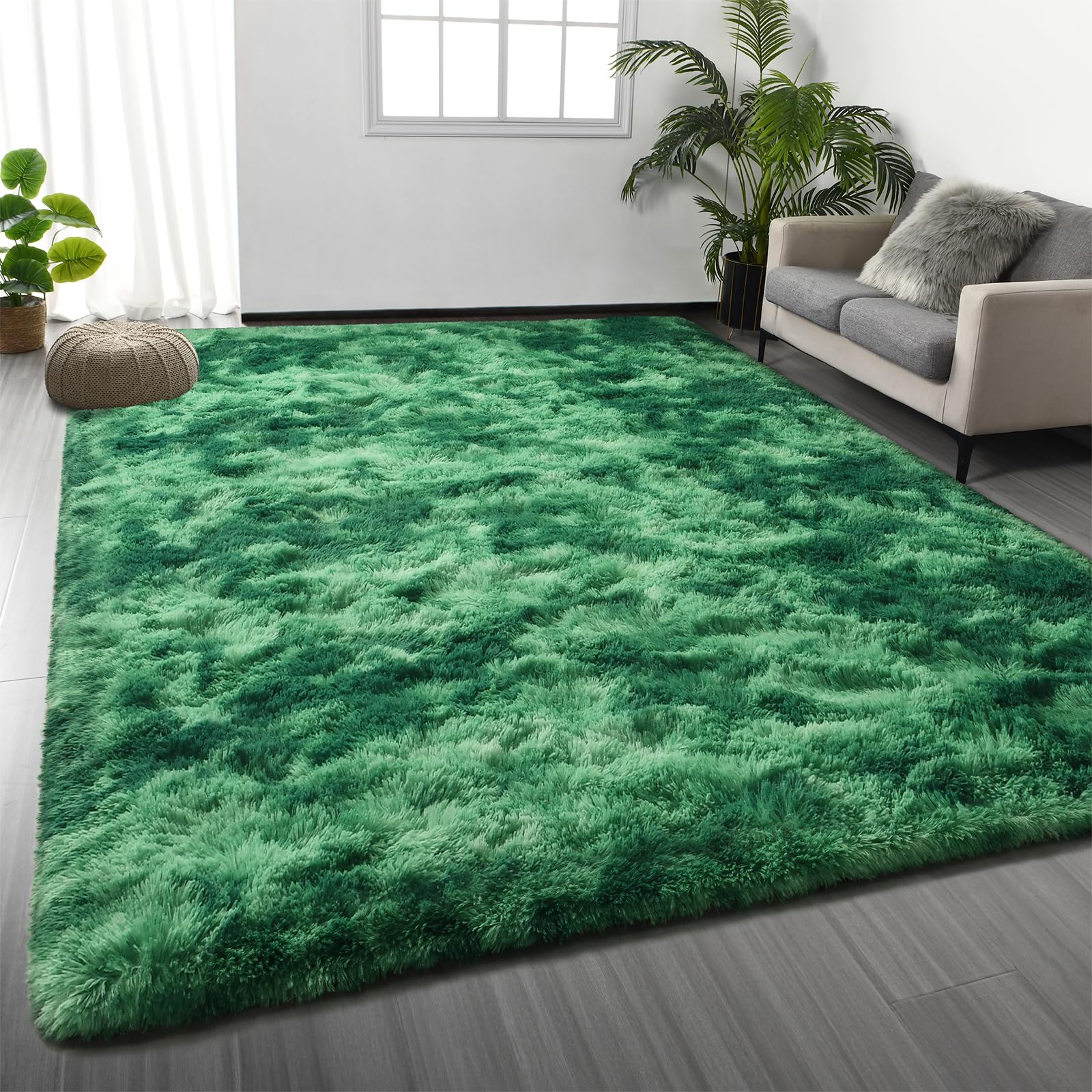 Deerhoo Large Shag Area Rugs 6 x 9, Plush Fuzzy Rugs for Living Room, Ultra Soft Fluffy Furry Rug for Bedroom, Indoor Carpet Nursery Rugs for Kids