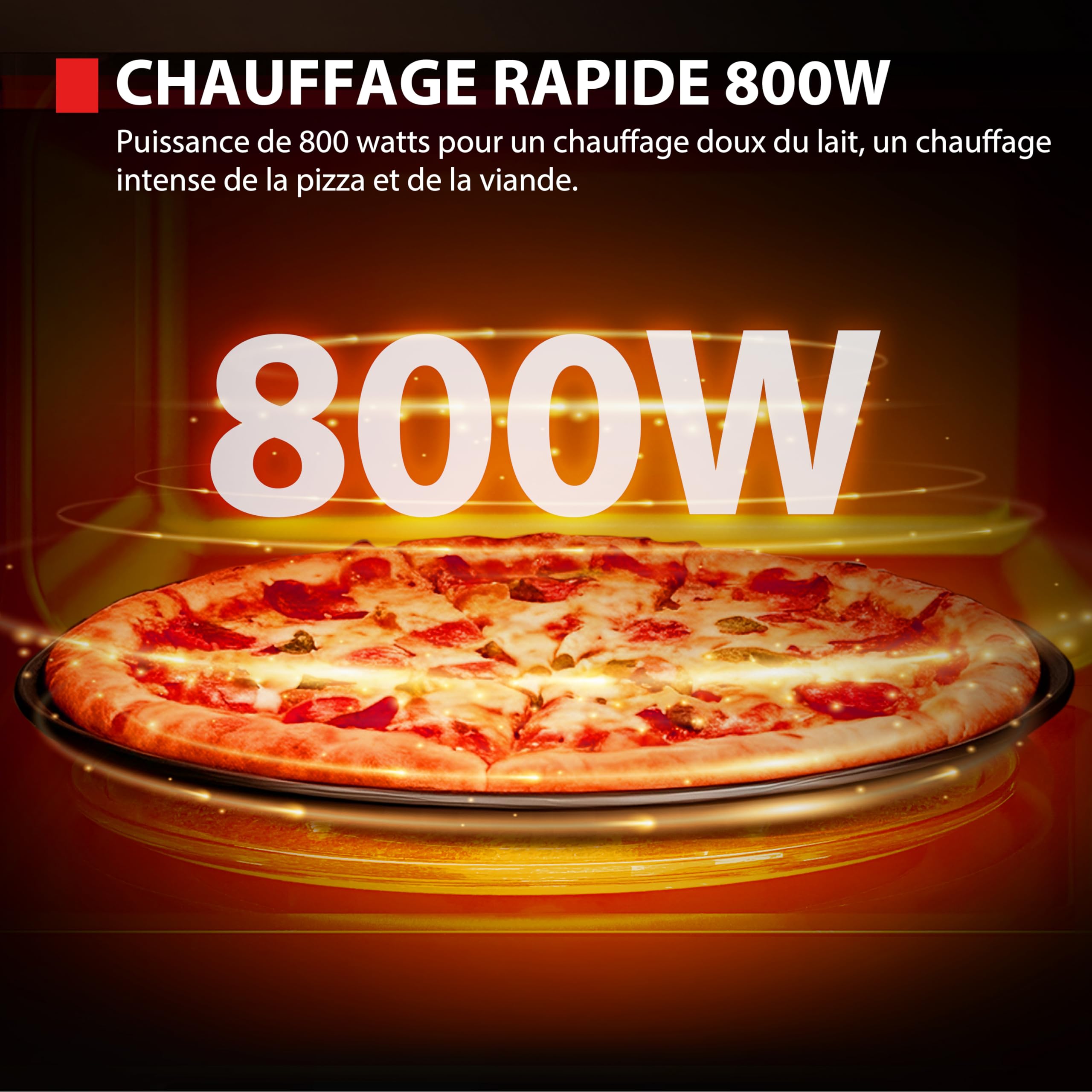 Toshiba Four micro-ondes Posable MW3-EG23PE(BK) avec grill, 23 L, 800 W, grill 1000 W,10 niveaux de puissance, fonction Chef Defrost, menu automatique, facile à nettoyer, noire