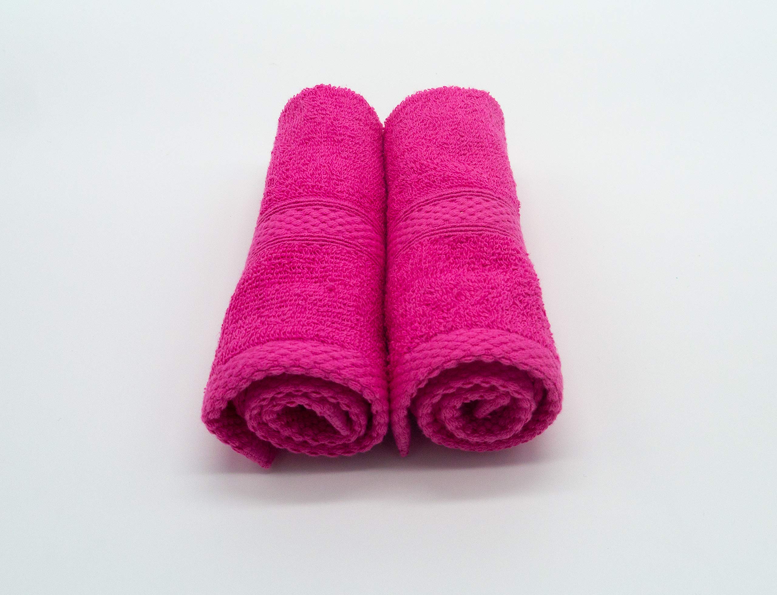 Lex's Linens Pack of 2 100% Combed Cotton Hot Pink Pack Facecloths, Pack of 2 Facecloth 30 x 30 cm - Image 3
