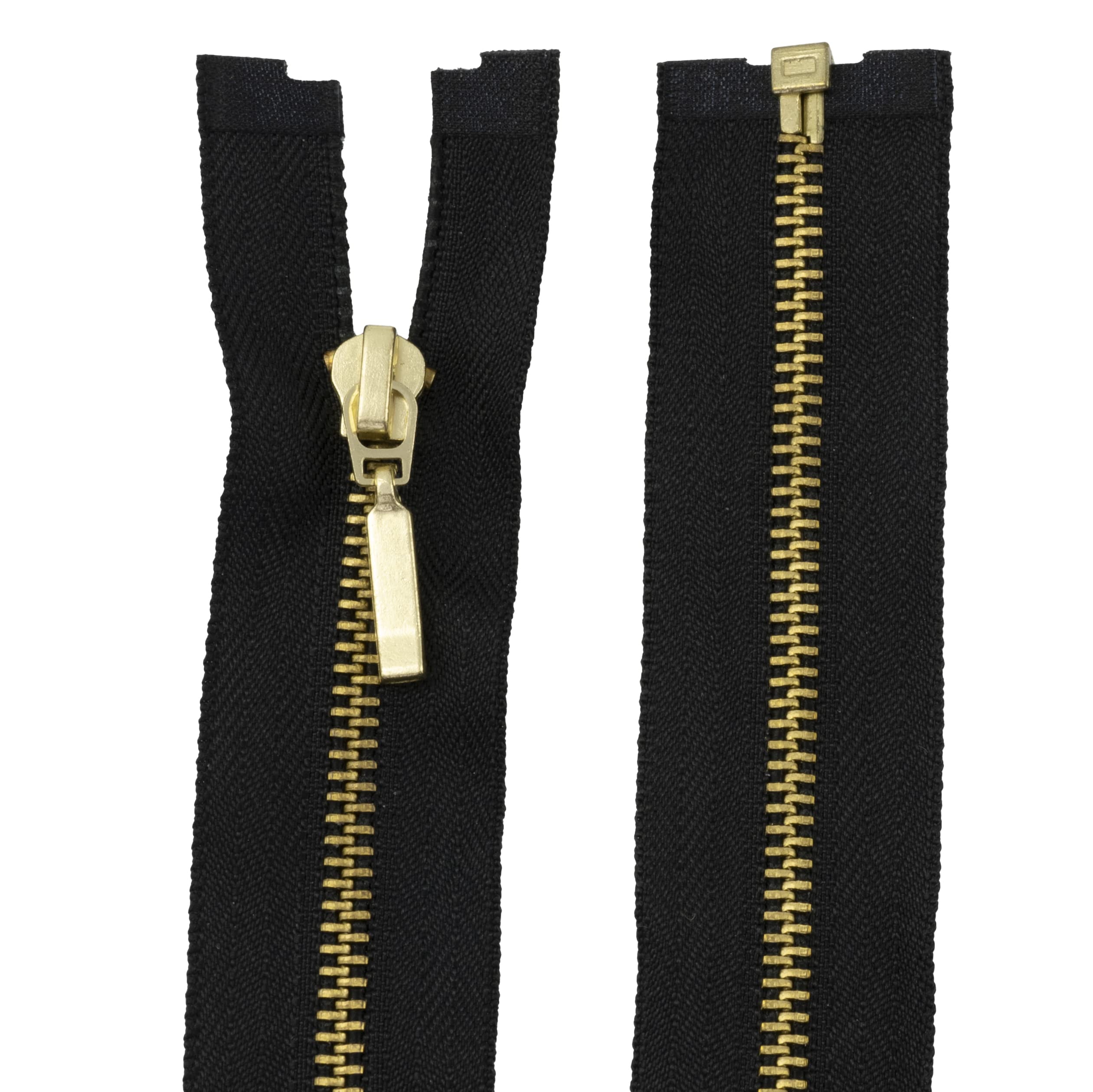 AERZETIX - C61347 Separable Metal Zip 45cm Black Slider Jeans Vests Leather Sewing Dress Clothing Trousers Haberdashery