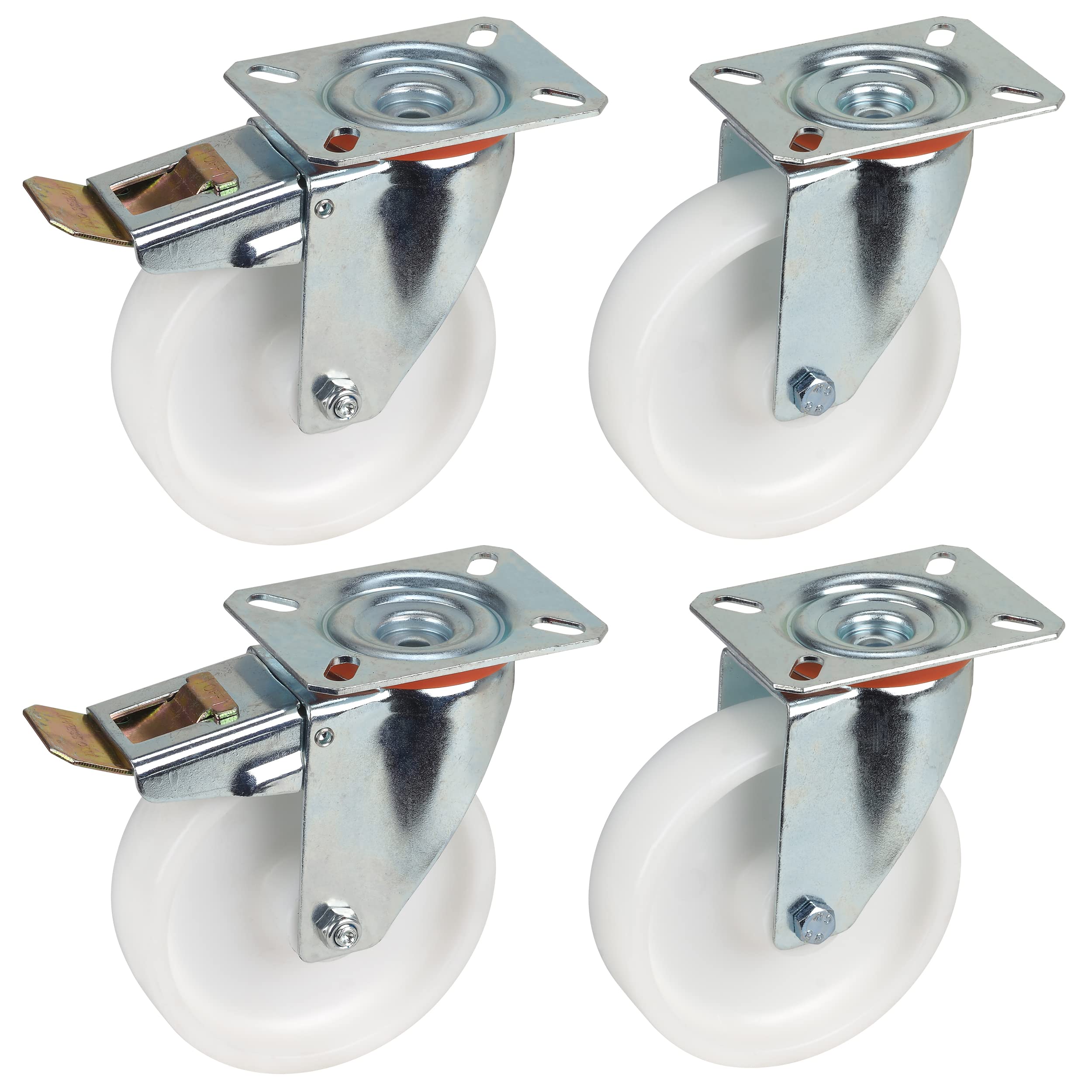 Dörner + Helmer Ruedas Giratorias 125 mm Polipropileno Placa 100x85 mm Carga 600 kg Set