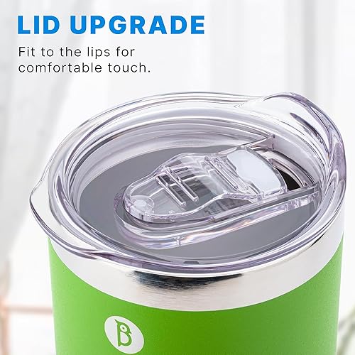 Miniatura 2 de Vaso con asa, vaso de acero inoxidable de 30 onzas con aislamiento de doble pared con tapa, taza de café a prueba de fugas de viaje, sin BPA (verde