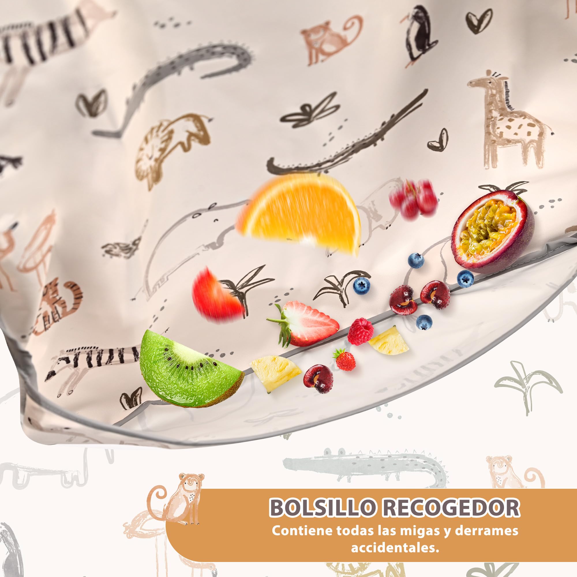 Little Dimsum Baberos Bebe Impermeables Con Mangas,Niños Niñas 6 Meses a 3 Años Edad