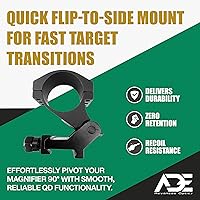 Vista 2 de Ade Advanced Optics Soporte táctico QD Pivot FTS de 90 grados de giro rápido a lado - Soporte para lupa de punto rojo 3X 4X 5X - Accesorio