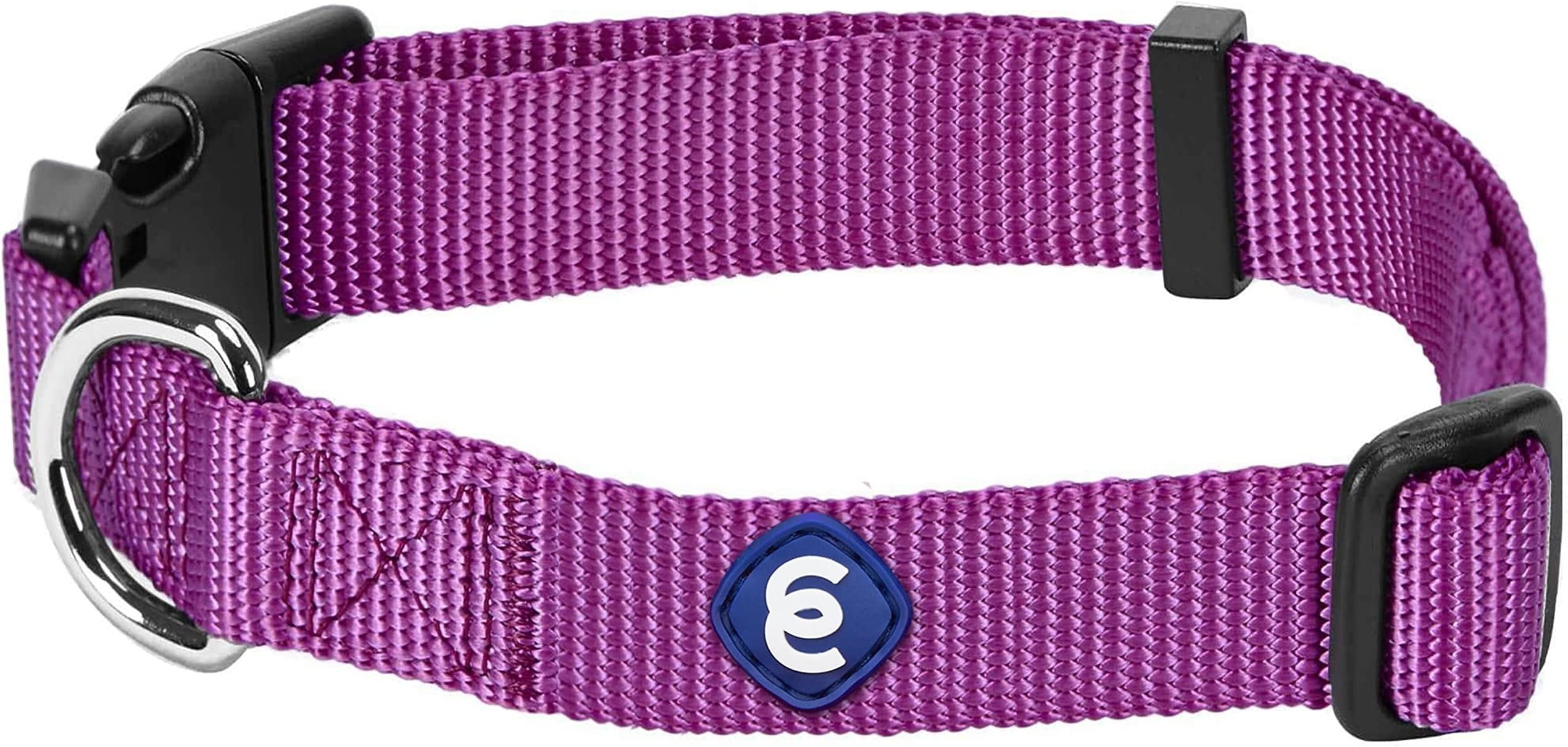 Blueberry Pet Essentials Small Dog Collar | Girl Dog Collars Fall | Female Dog Collar Small | Violet Dog Collars for Small Dogs | Quick Release Dog Collar | Violet Nylon Dog Collar