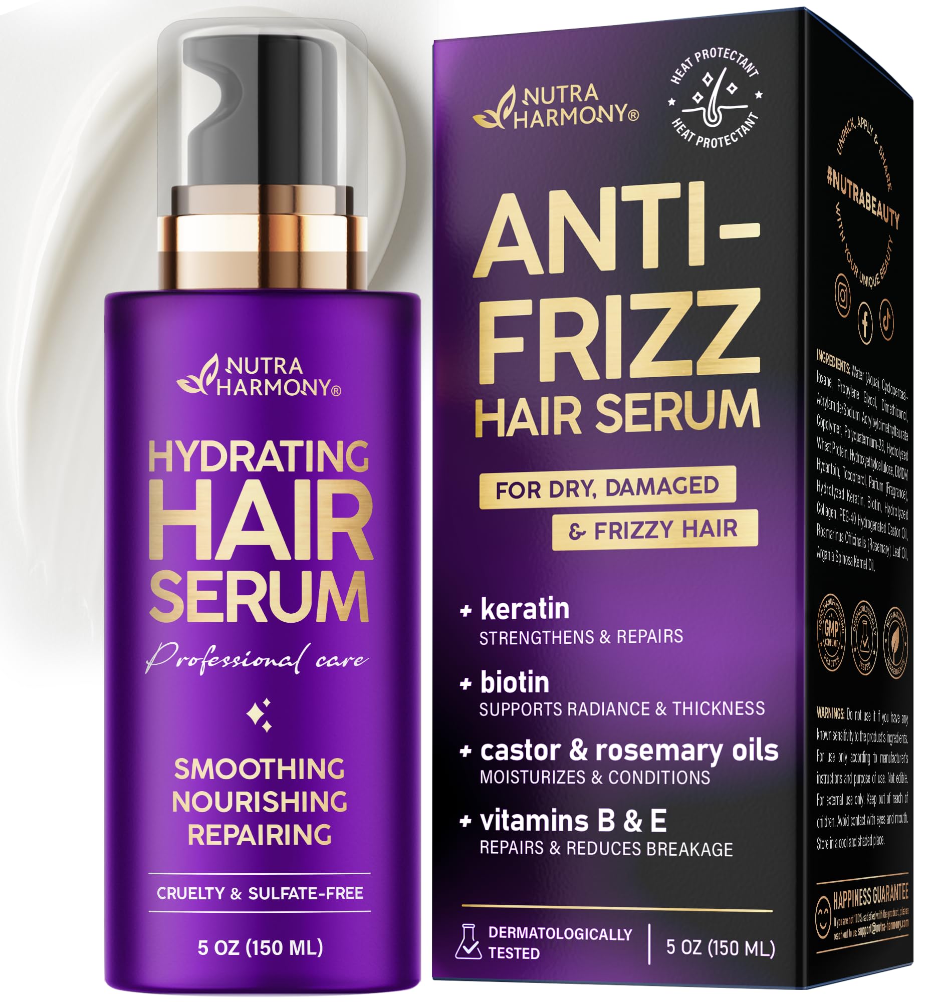 美容液 HARIHTH HT HARI SERUM Amazon.com : Hydrating Hair Serum for Dry & Frizzy Hair