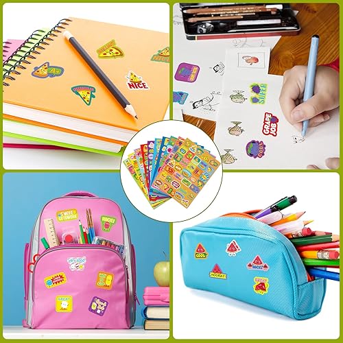 Miniatura 7 de 1060 calcomanías motivacionales perfumadas para oler frutas y comida, calcomanías olorosas para niños y profesores, como recompensa, regalo de