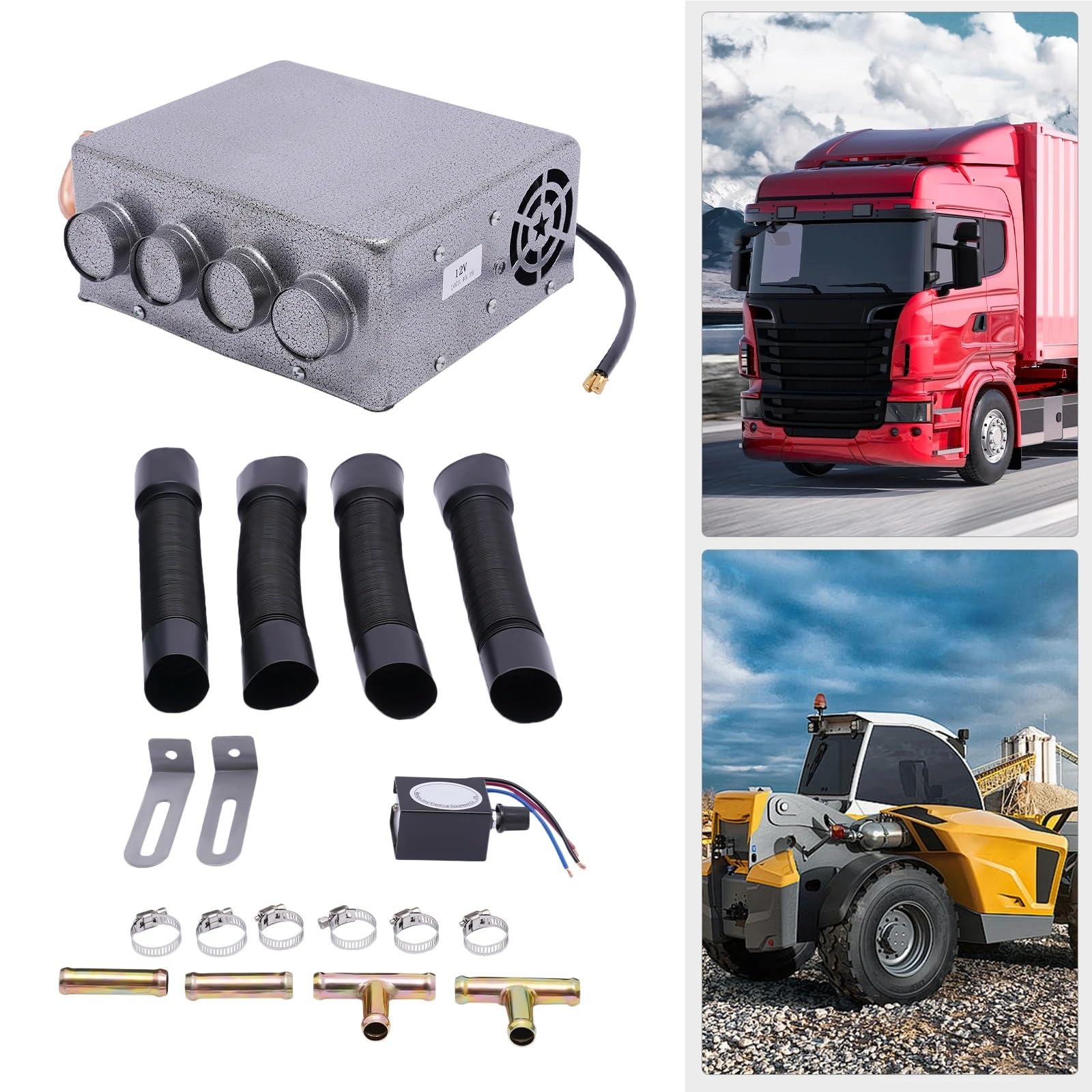 Riscaldatore ad Aria Diesel 12V Riscaldatore Portatile per Auto - Riscaldamento rapido, riscaldatore per Veicoli, per Riscaldare Camion e Veicoli in Inverno