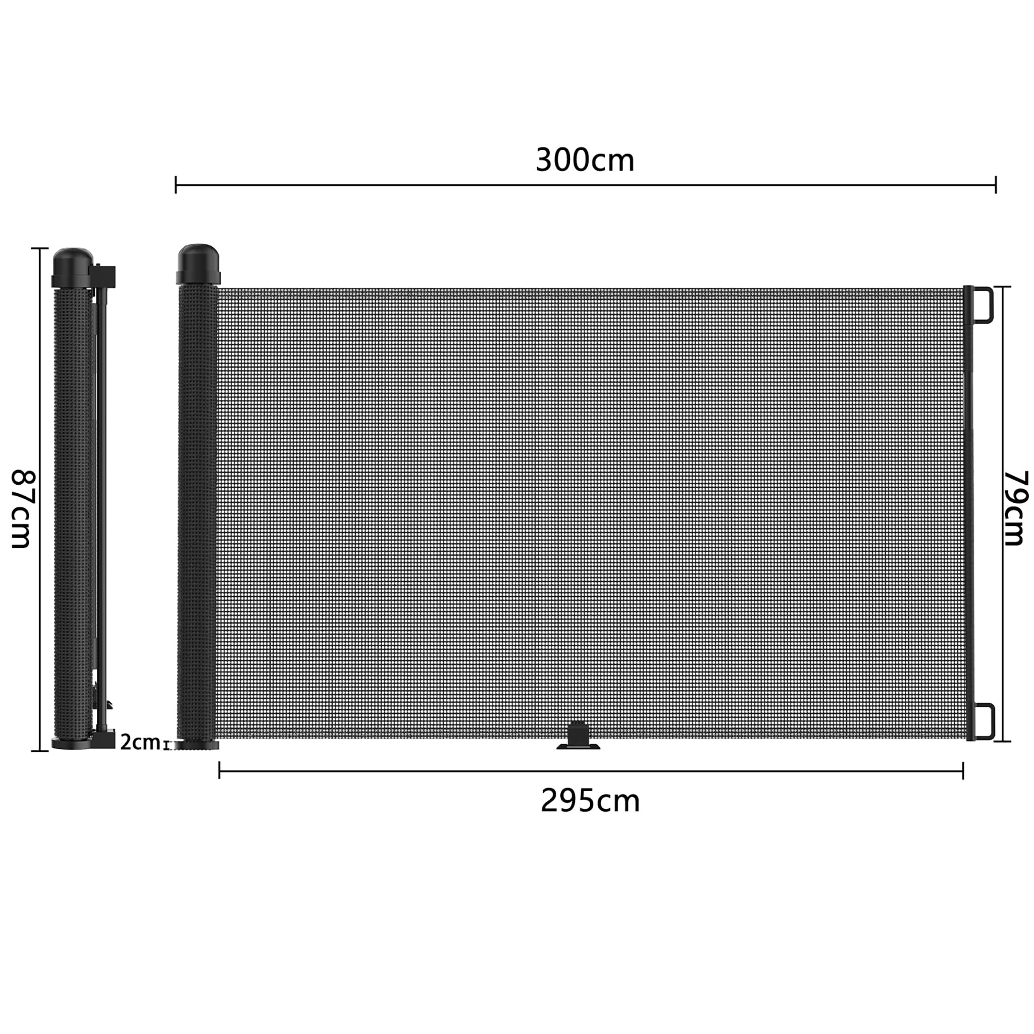 HENGMEI Barrera de protección para escaleras, para perros y bebés, extraíble, 300 cm